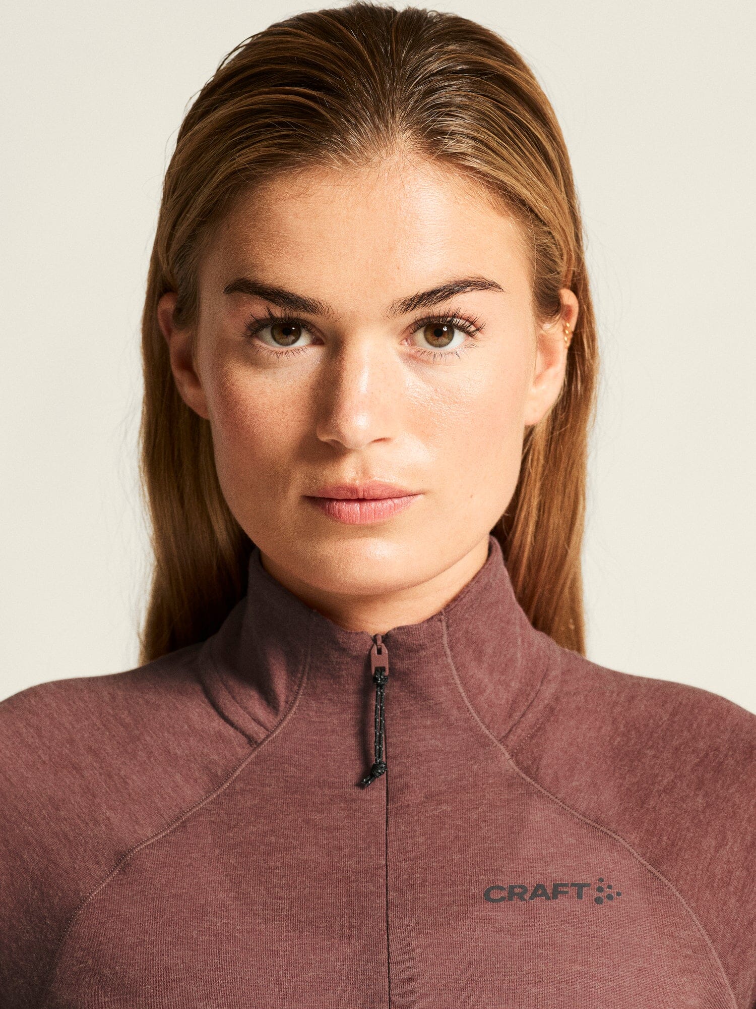 Women's ADV SubZ Wool Longsleeve Tee 3 - Rose Brown/Melange - Image 3