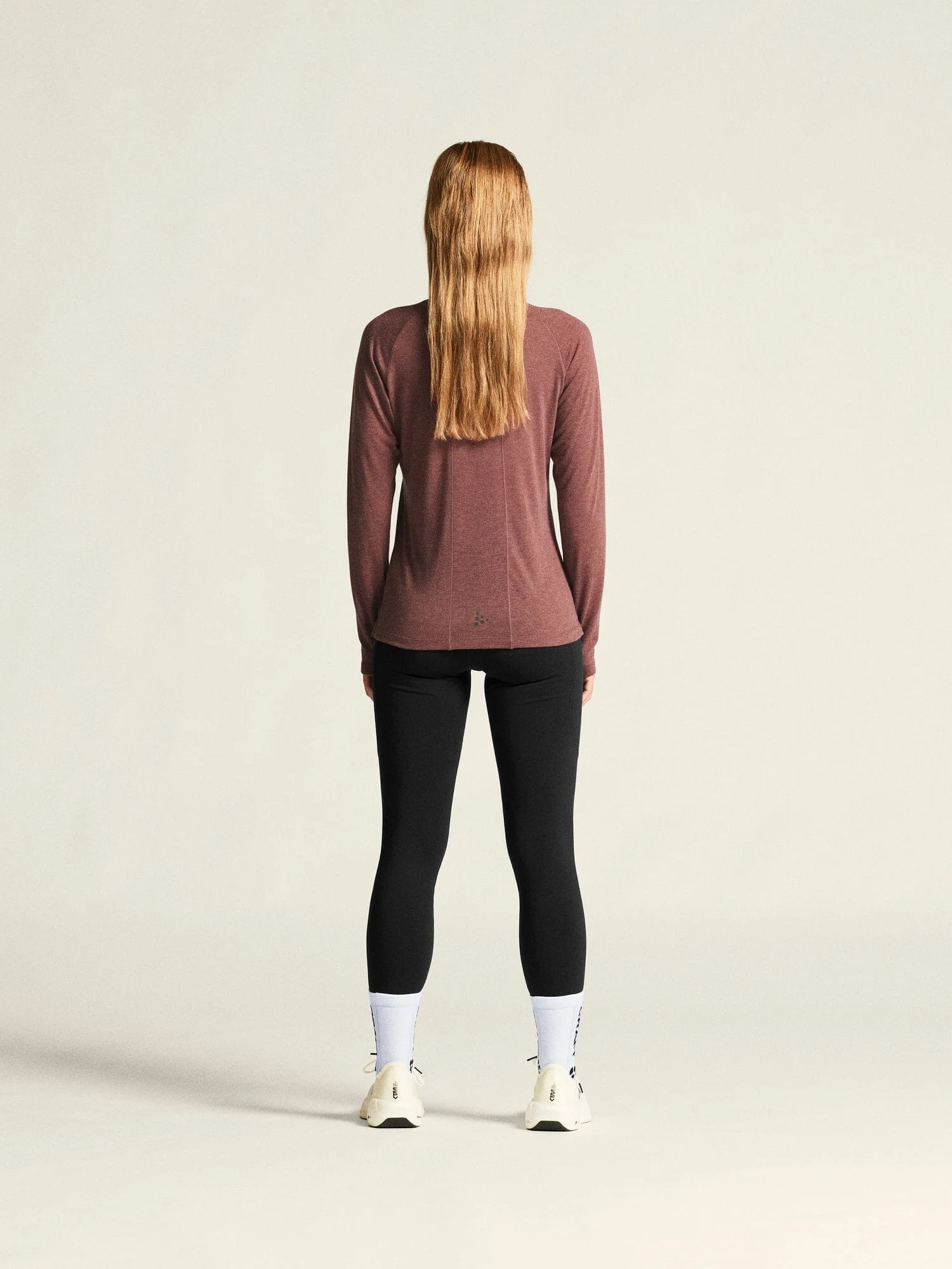 Women's ADV SubZ Wool Longsleeve Tee 3 - Rose Brown/Melange - Image 7