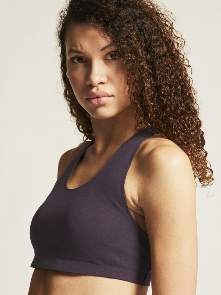 Women's Collective Padded Sports Bra - DK Plum - Image 2