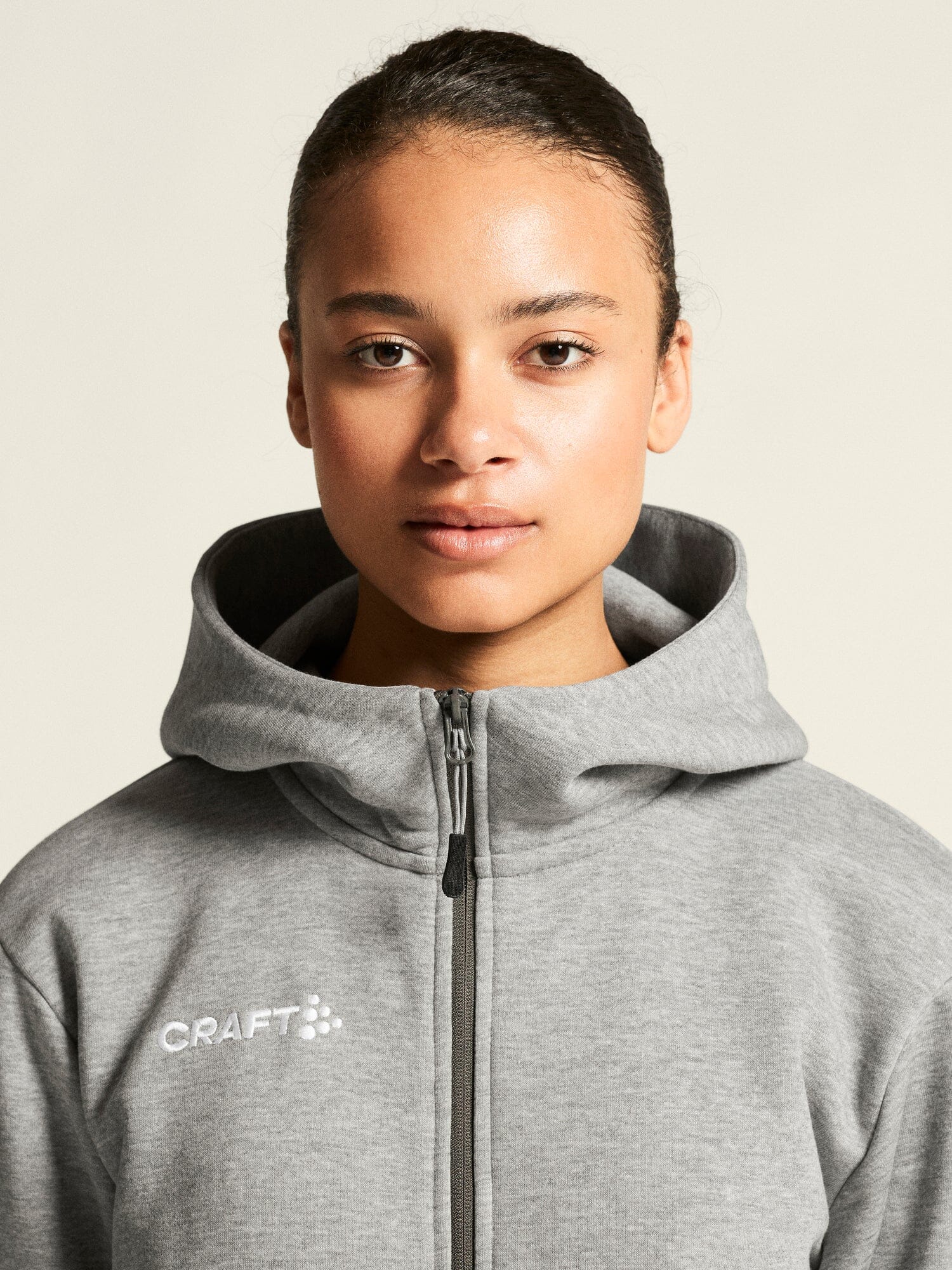 Women's Community 2.0 Logo Full-Zip Hoodie - GREY MELANGE - Image 3