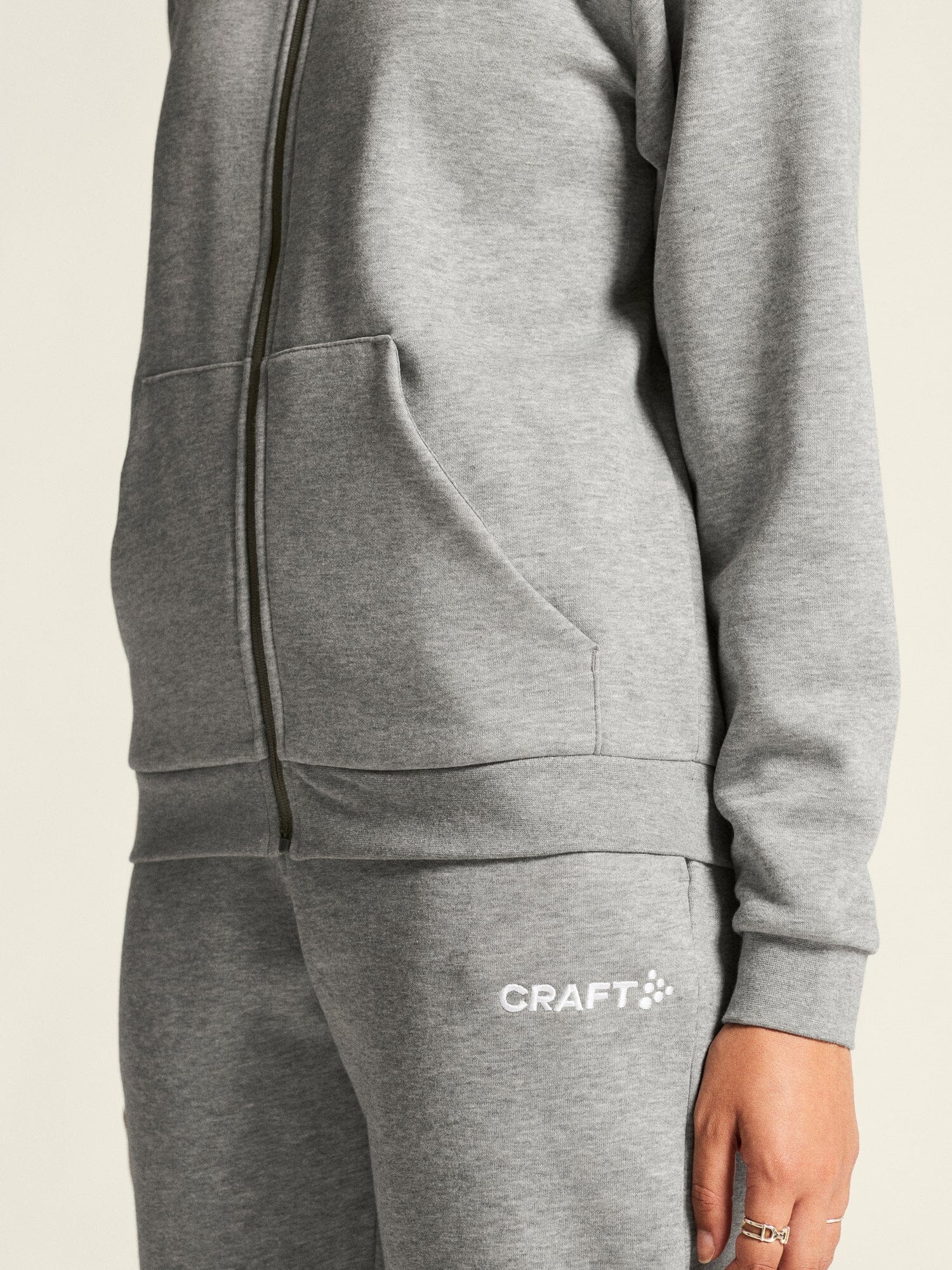 Women's Community 2.0 Logo Full-Zip Hoodie - GREY MELANGE - Image 4