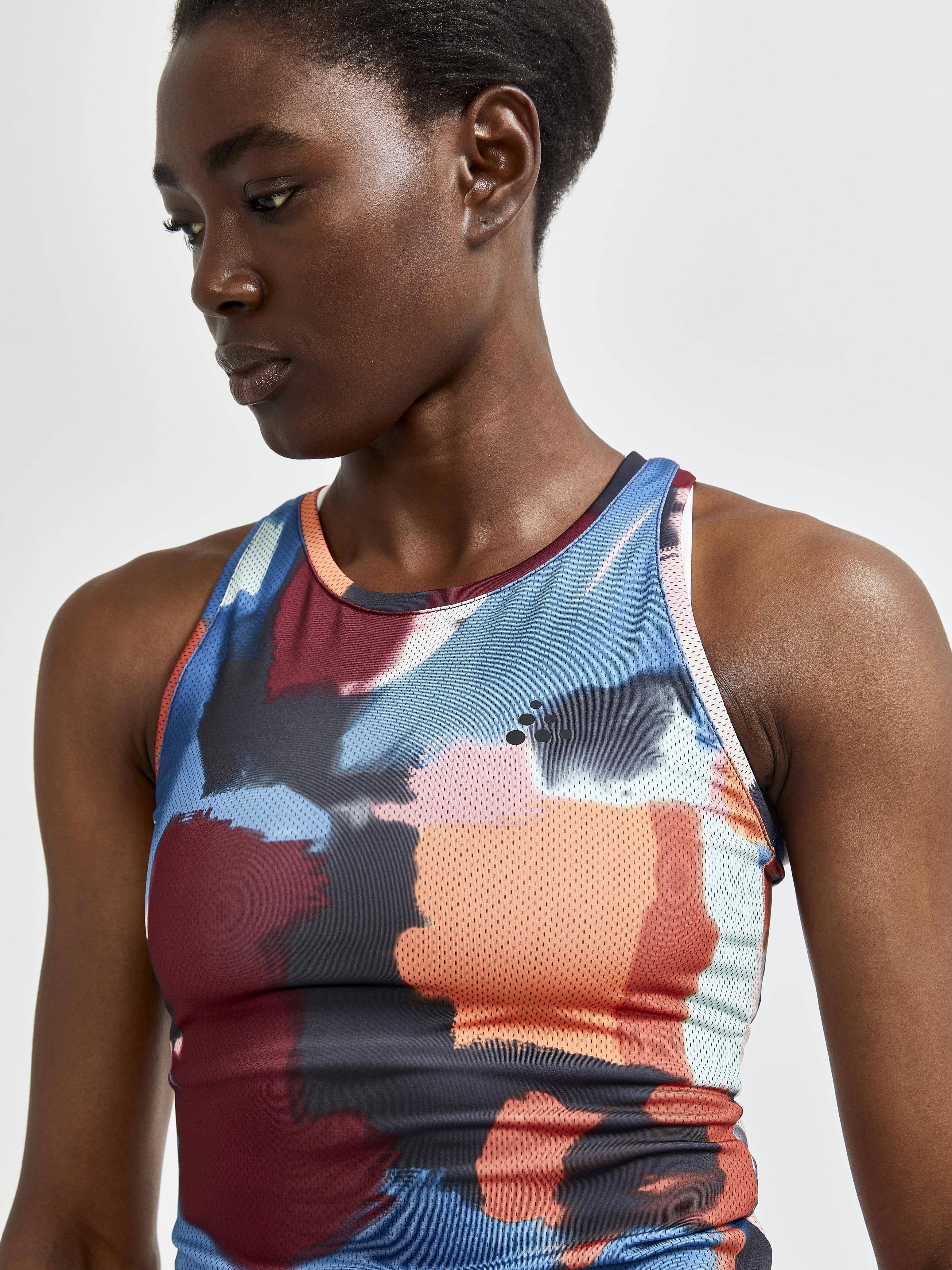 Women's Core Charge Racerback Singlet - P SHADES/MULTI - Image 3