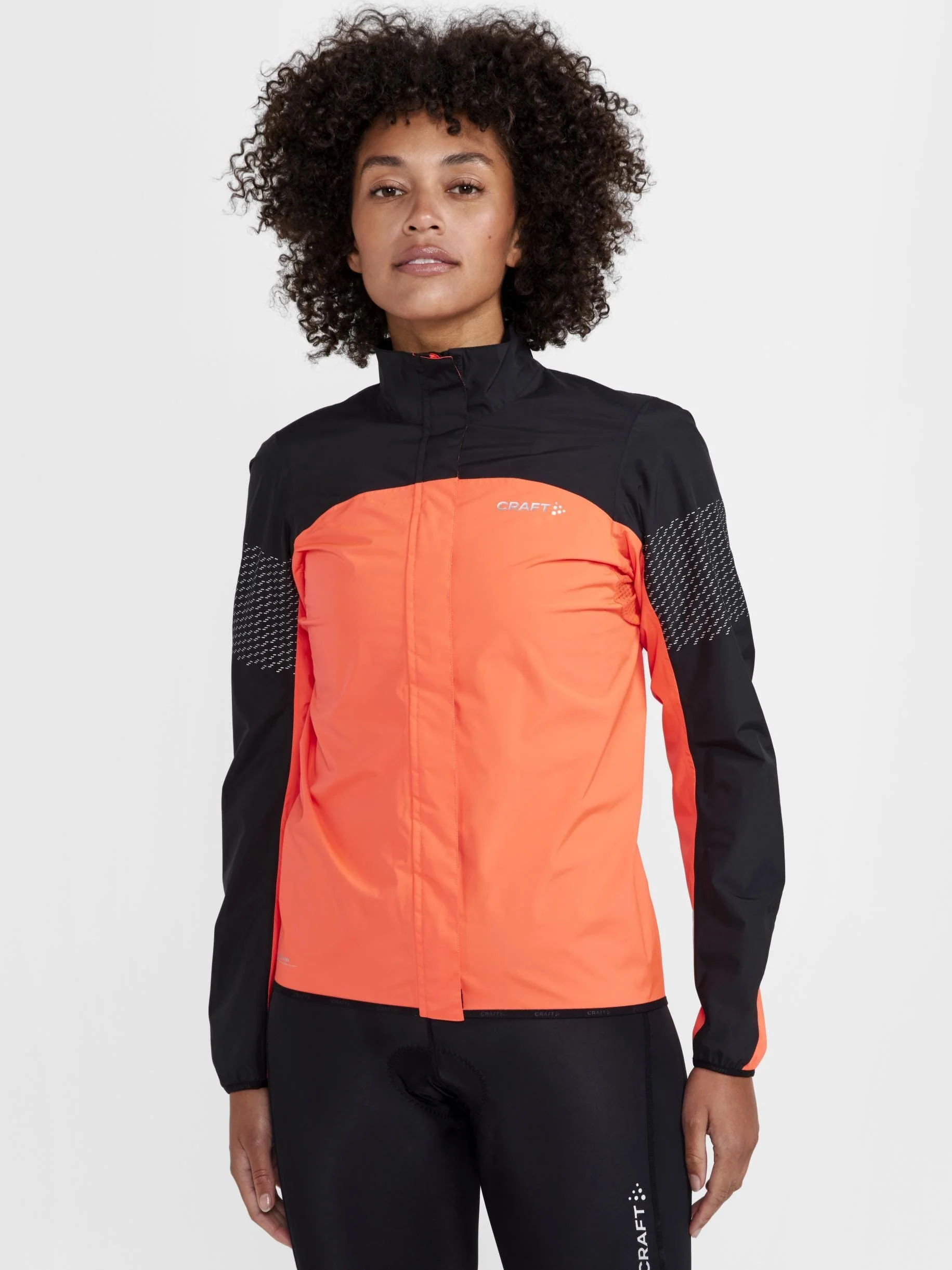 Women's Core Endur Lumen Hydro Bike Jacket - BLACK/SHOCK