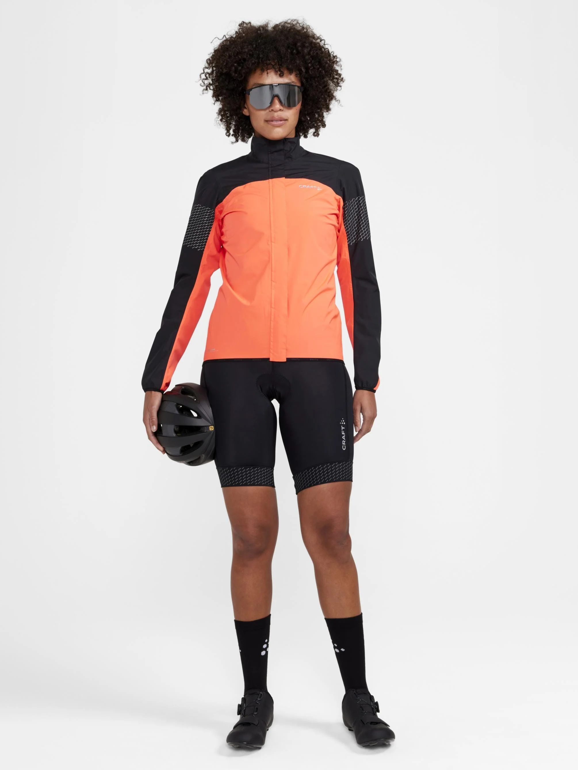 Women's Core Endur Lumen Hydro Bike Jacket - BLACK/SHOCK - Image 6