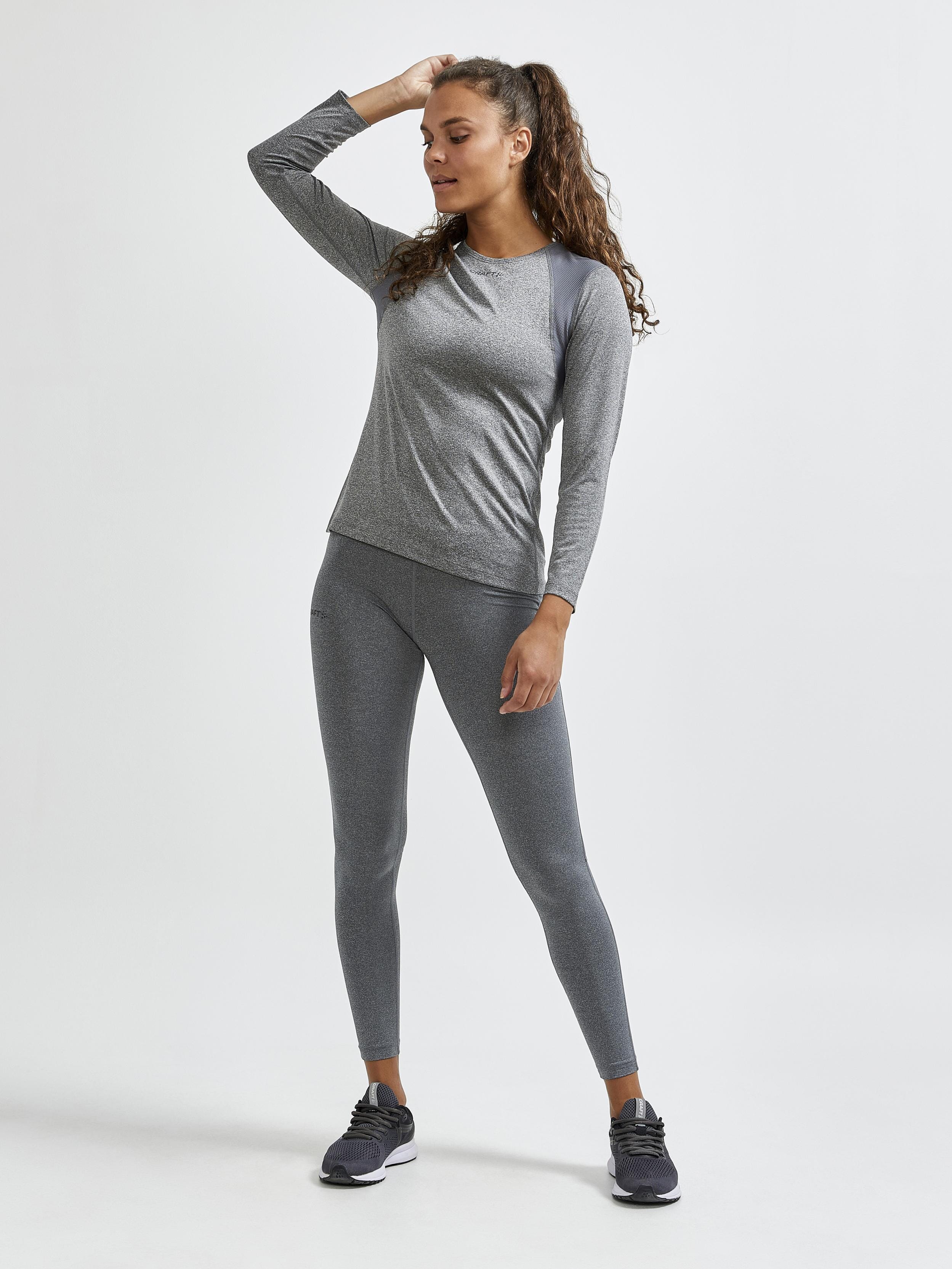 Women's Core Essence Training Tights - Dk Grey Melange - Image 4