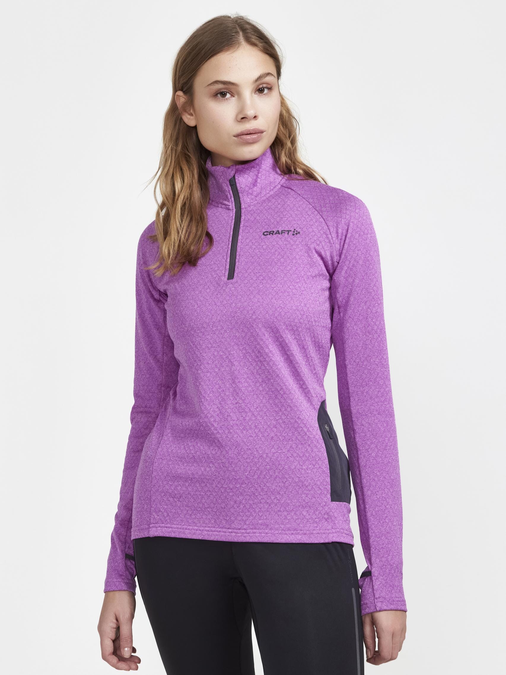 Women's Core Trim Thermal Midlayer - GREY MELANGE - Image 7