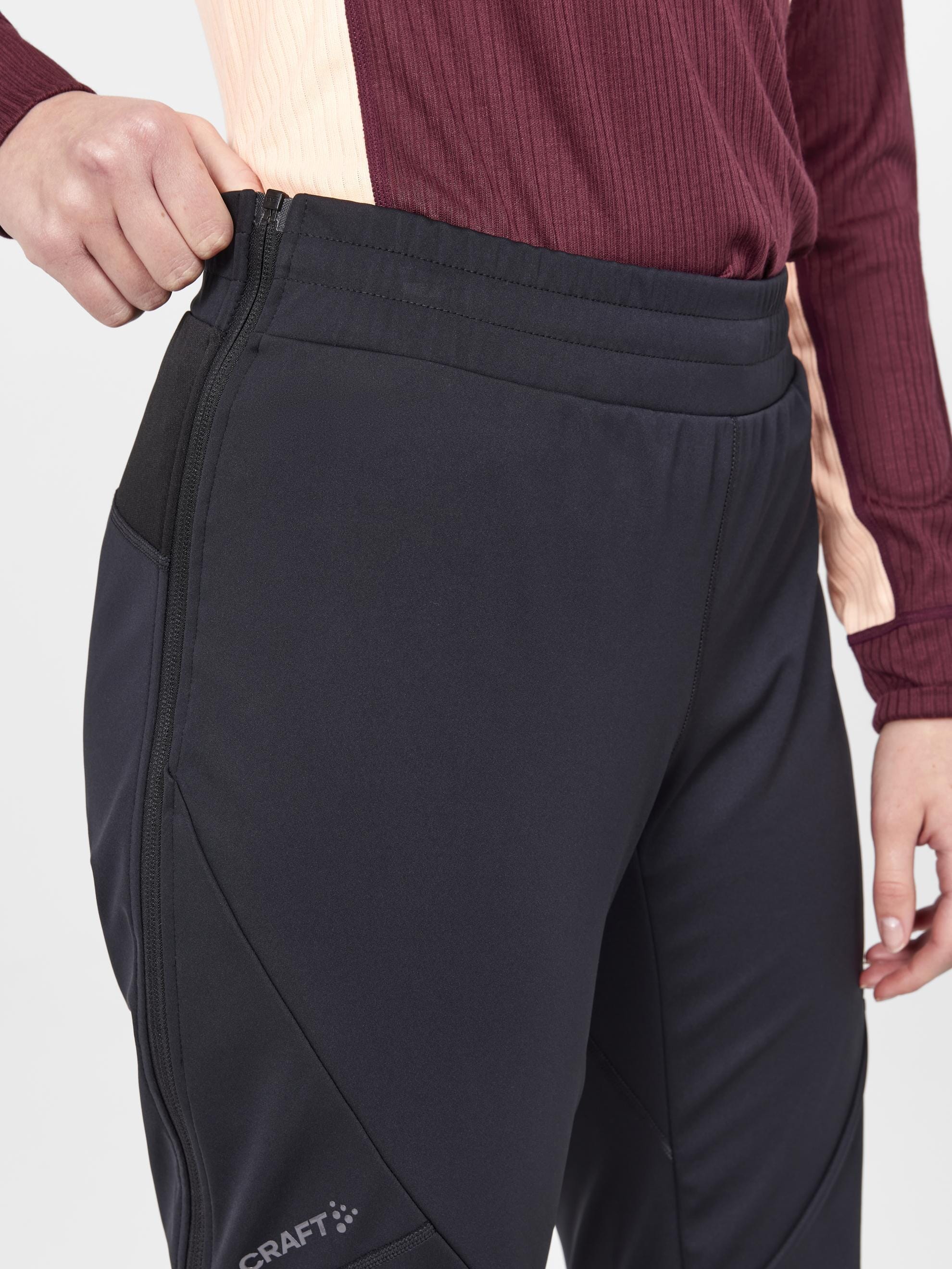 Women's Core XC Training Full-Zip Pants - Black - Image 3