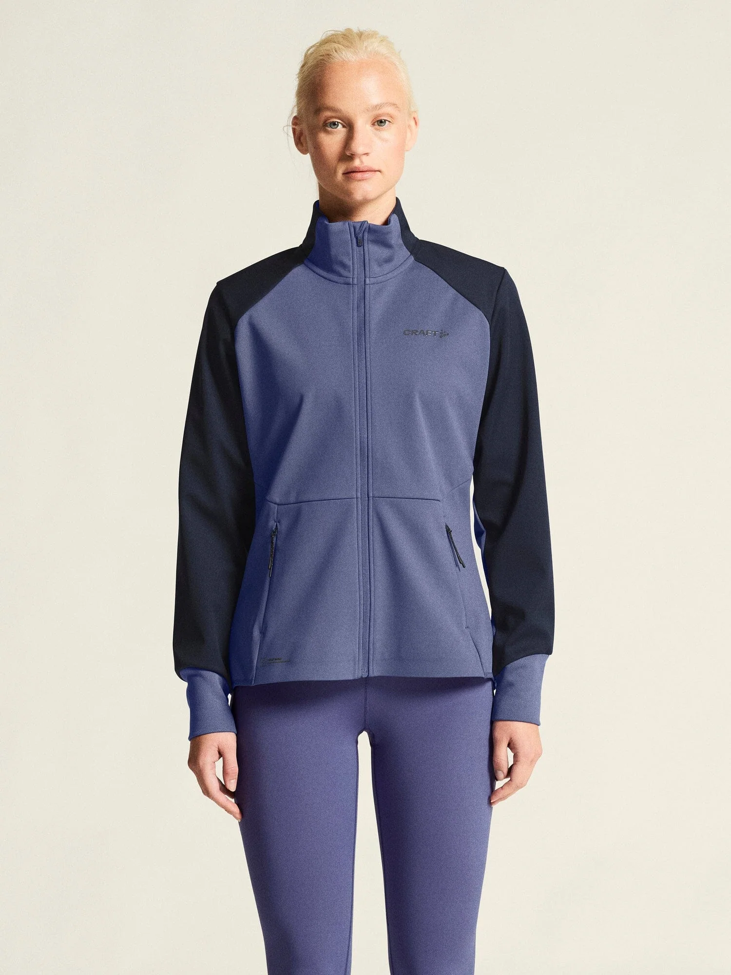 Women's Core XC Training Jacket - Aerinite/Blaze - Image 2