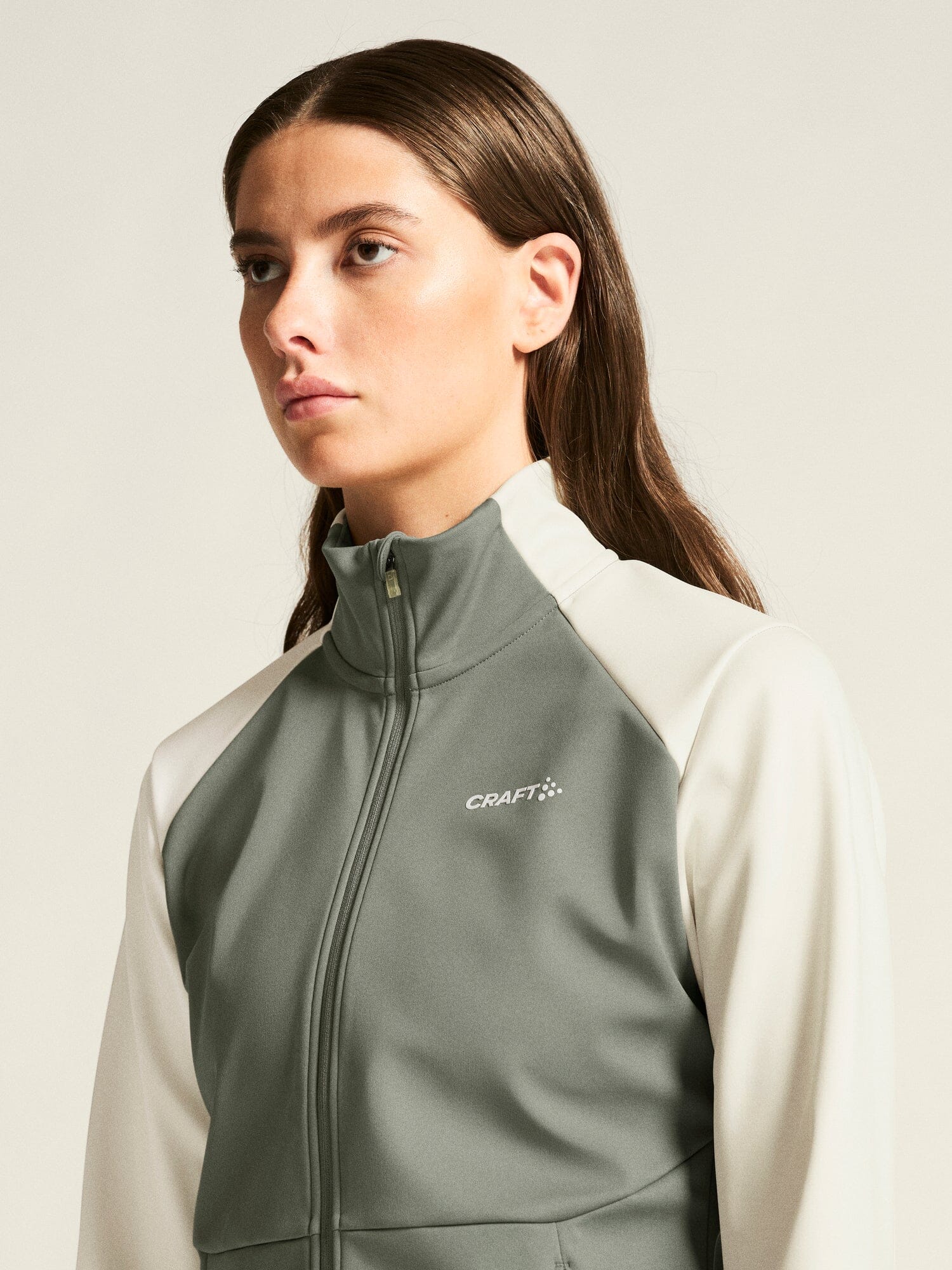 Women's Core XC Training Jacket - Leaf/Tofu - Image 3