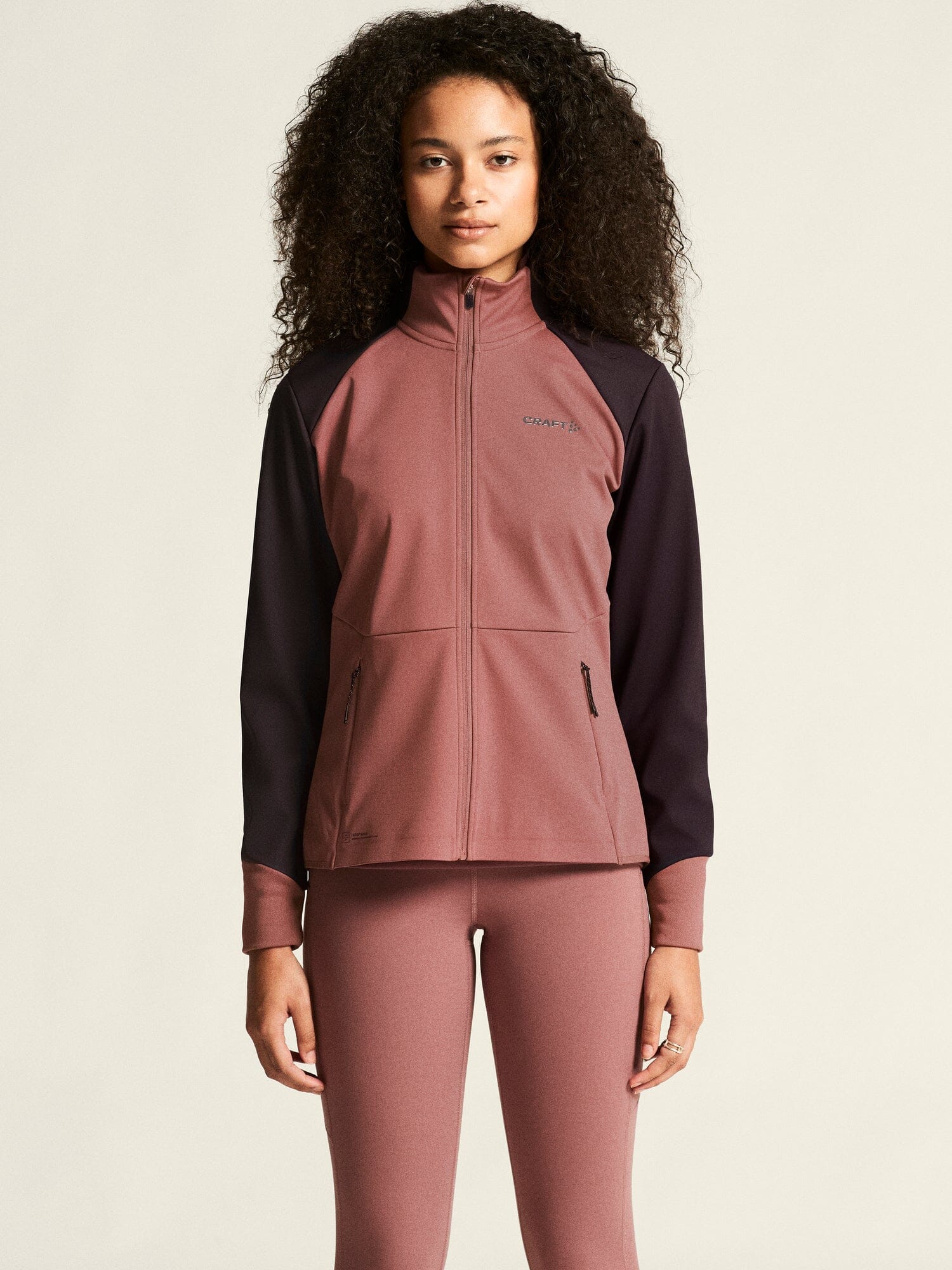 Women's Core XC Training Jacket - Rose Brown/DK Plum - Image 2