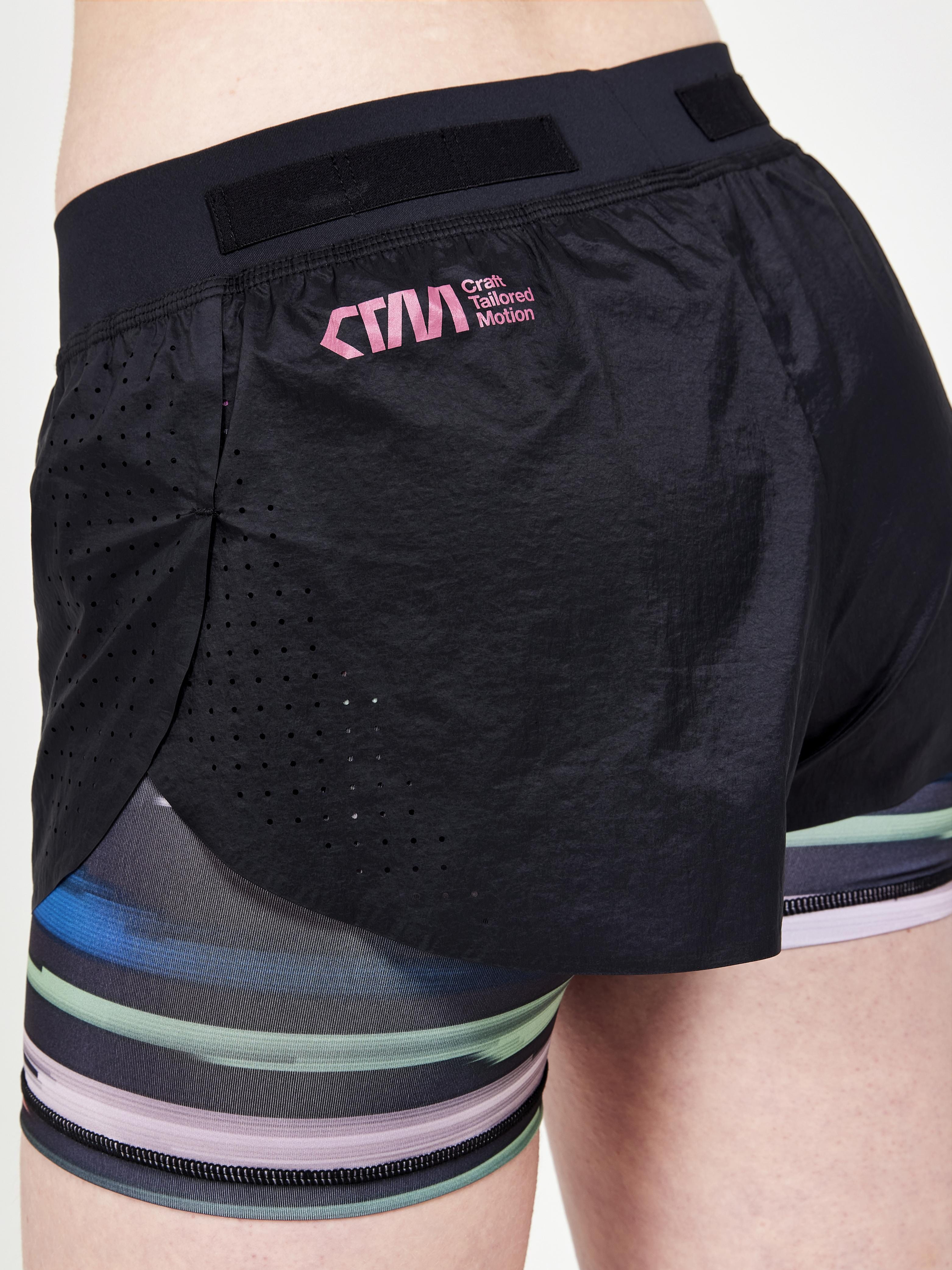 Women's CTM Distance 2In1 Running Shorts - MULTI-ROXO - Image 4