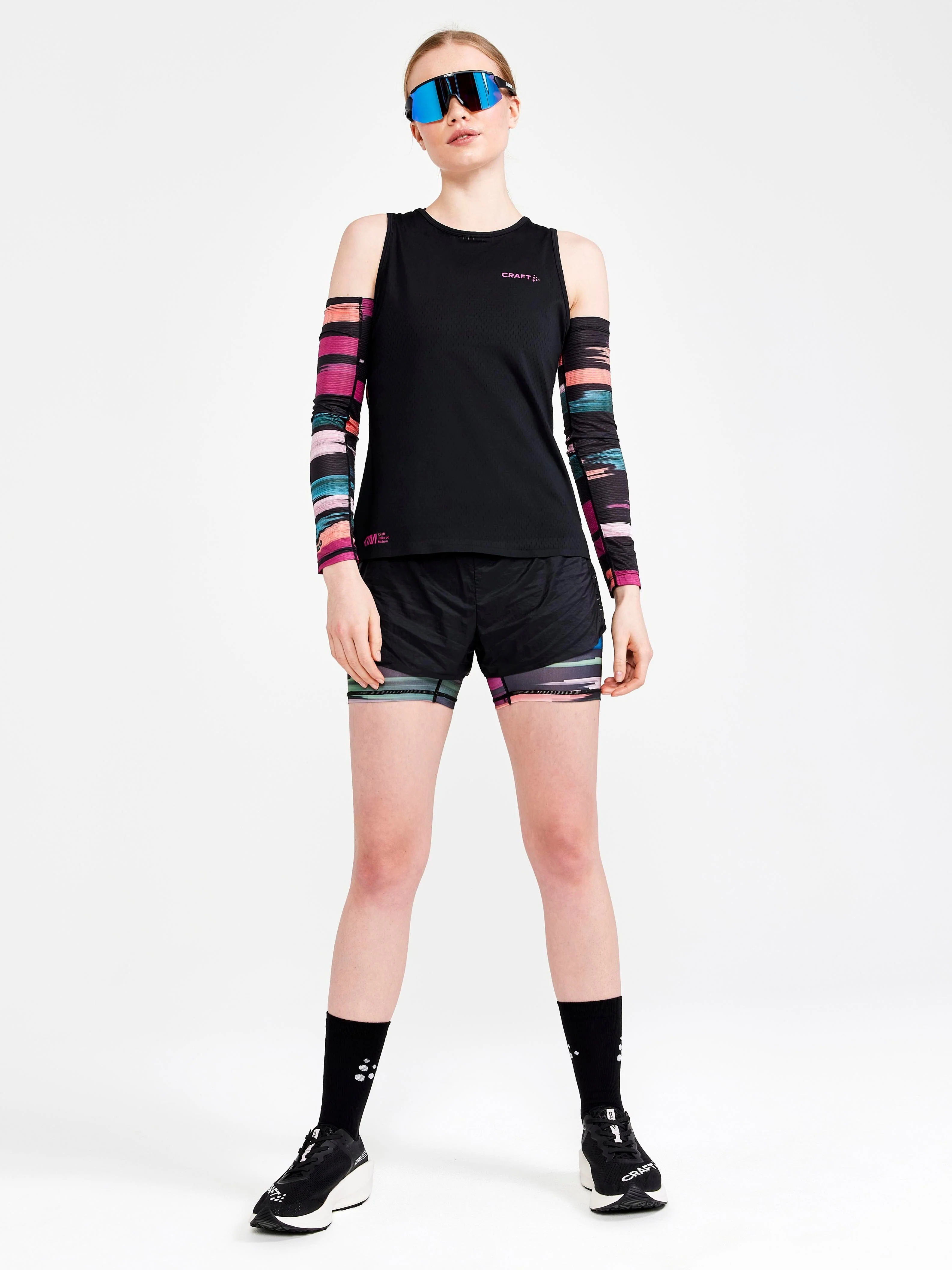 Women's CTM Distance 2In1 Running Shorts - MULTI-ROXO - Image 5