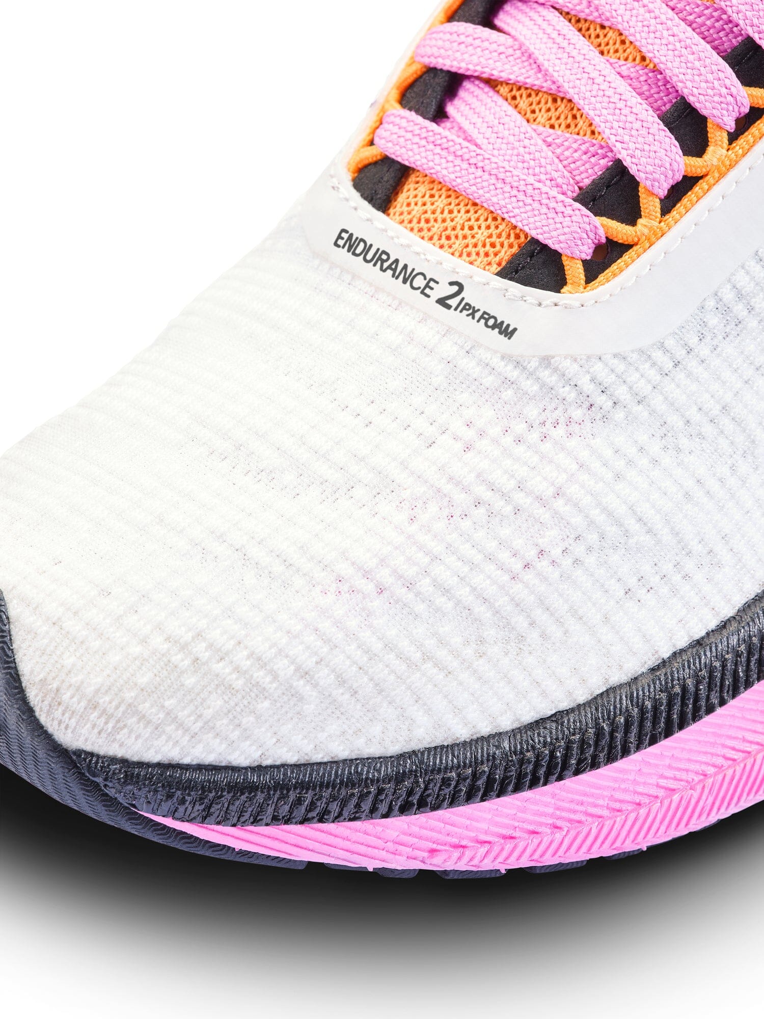 Women's Endurance 2 Running Shoe - Ash White/ Fuchsiaa - Image 4