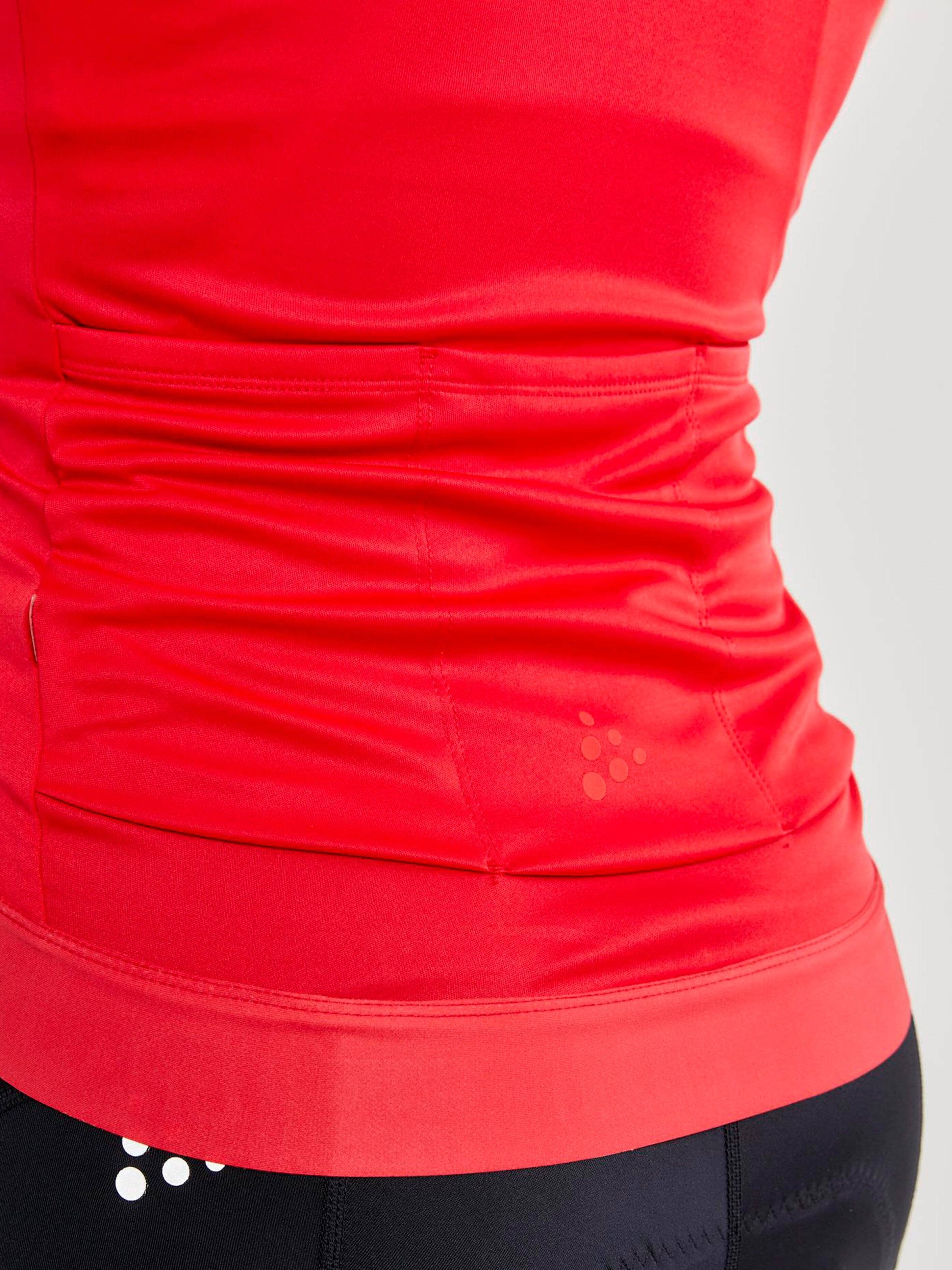 Women's Essence Cycling Jersey - BRIGHT RED - Image 3