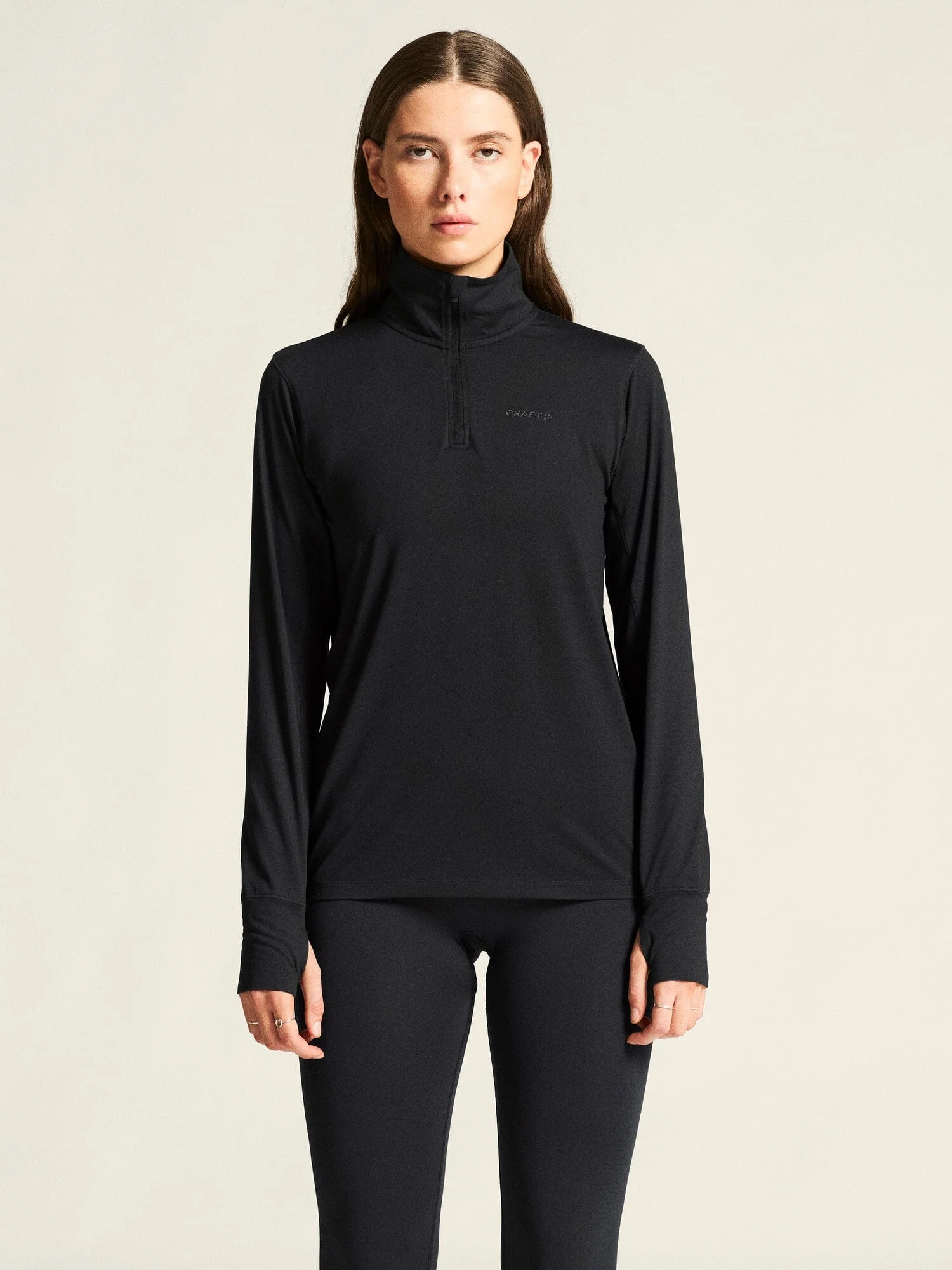 Women's Flow HZ LS - Black Melange - Image 2