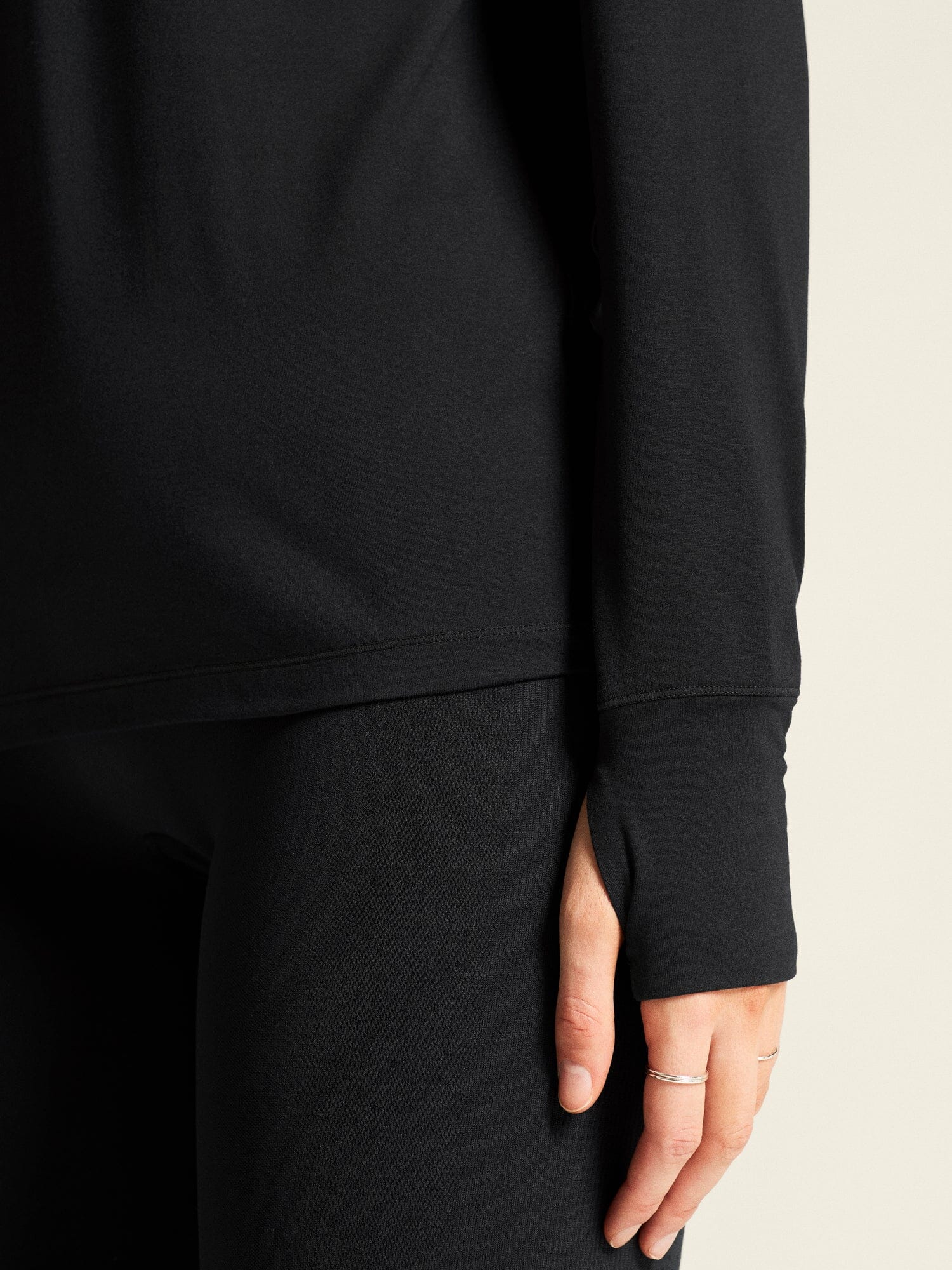 Women's Flow HZ LS - Black Melange - Image 4