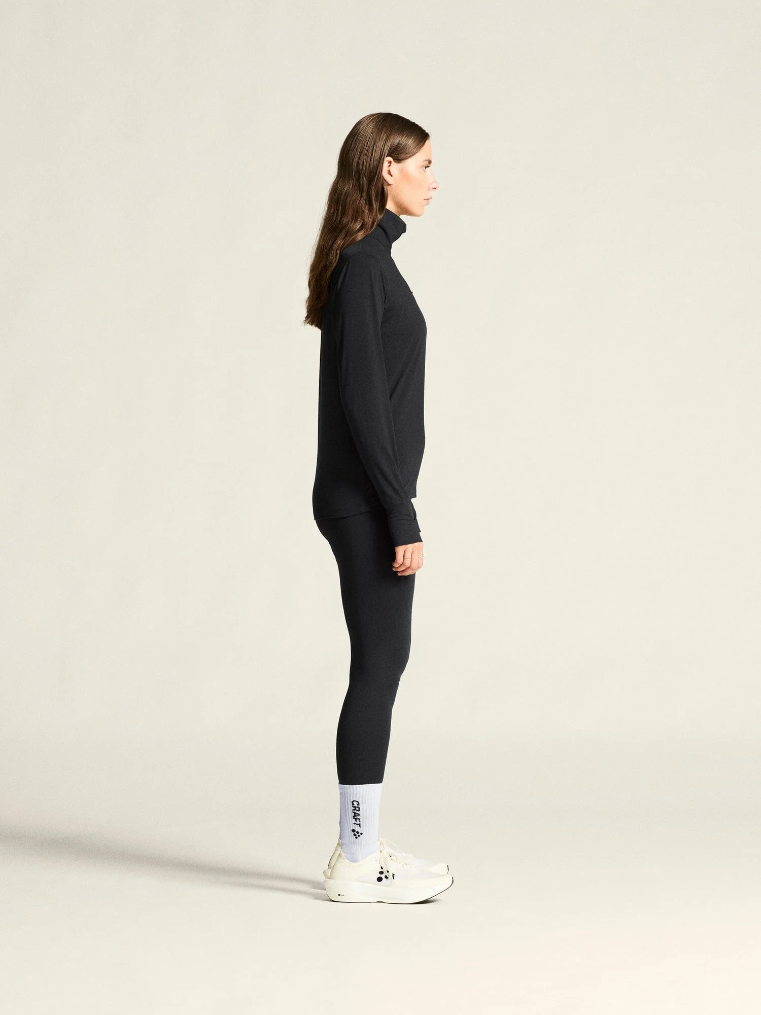 Women's Flow HZ LS - Black Melange - Image 6
