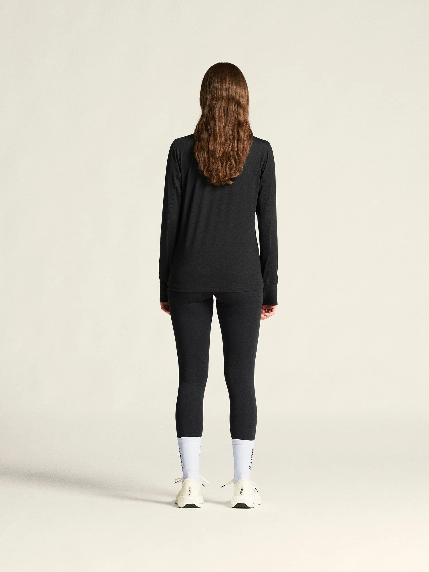Women's Flow HZ LS - Black Melange - Image 7