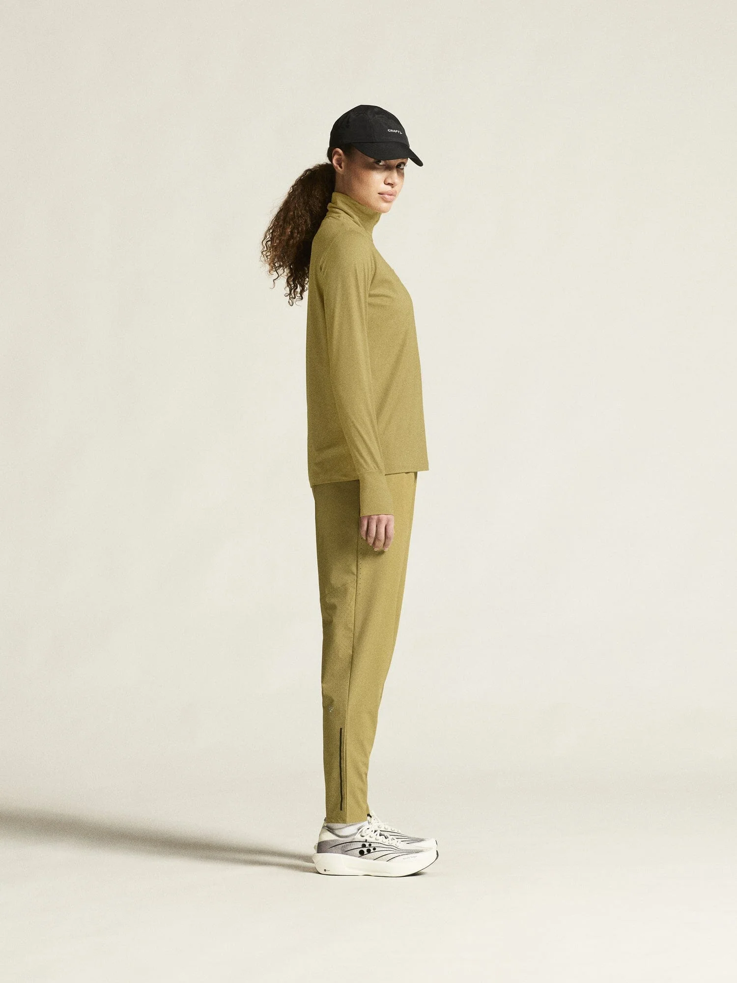Women's Flow HZ LS - Khaki Melange - Image 6
