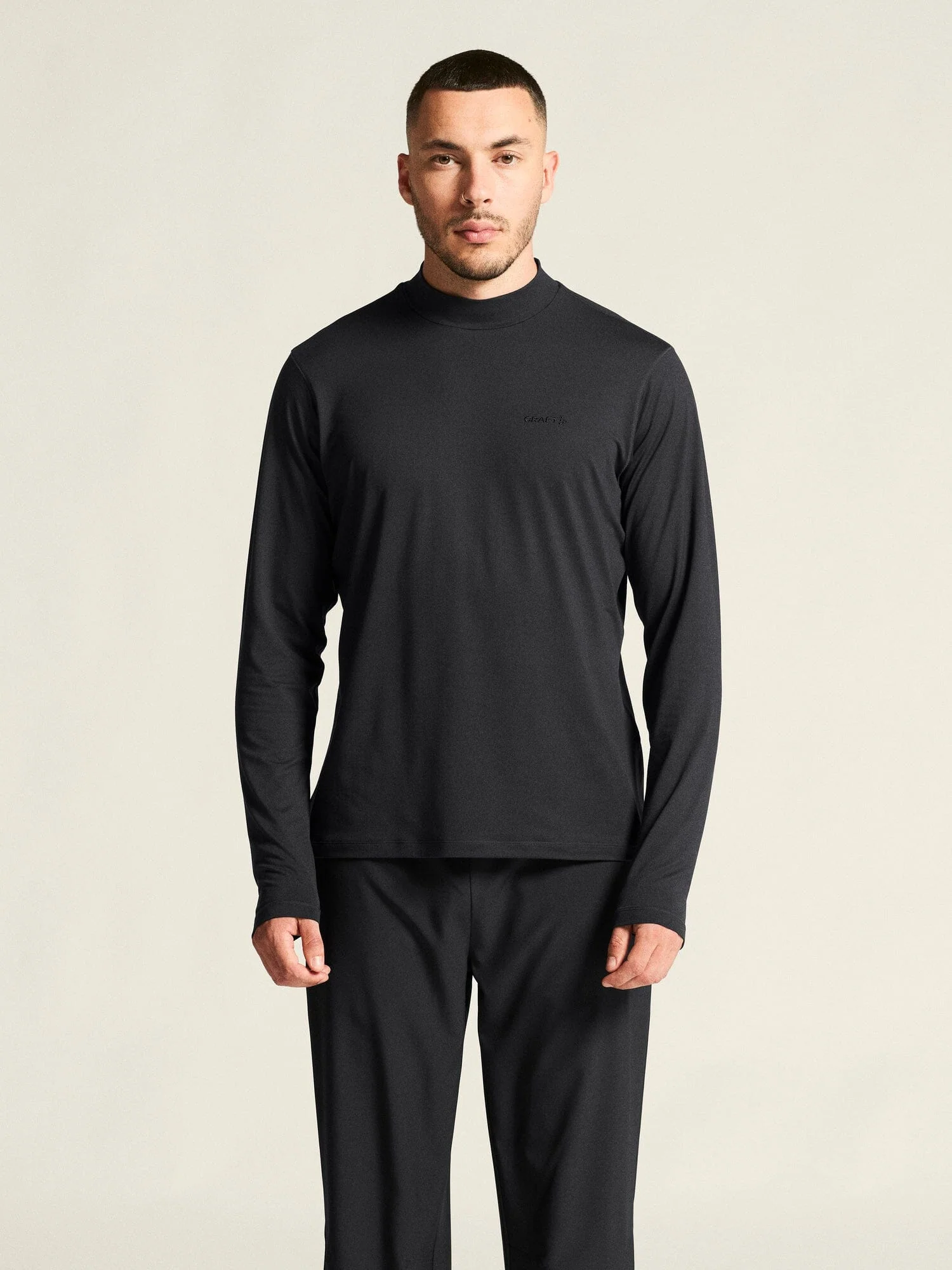 Men's Flow MN Longsleeve - Black Melange - Image 2
