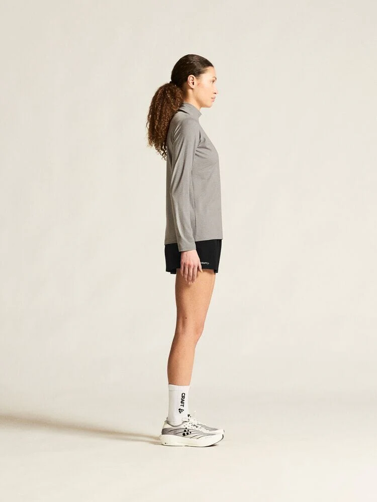 Women's Flow MS Longsleeve - Grey Melange - Image 5