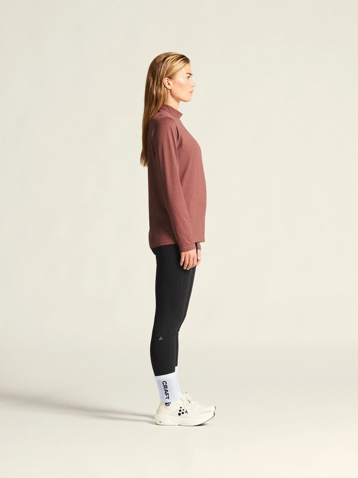 Women's Flow Ms Longsleeve - Rose Brown Melange - Image 5