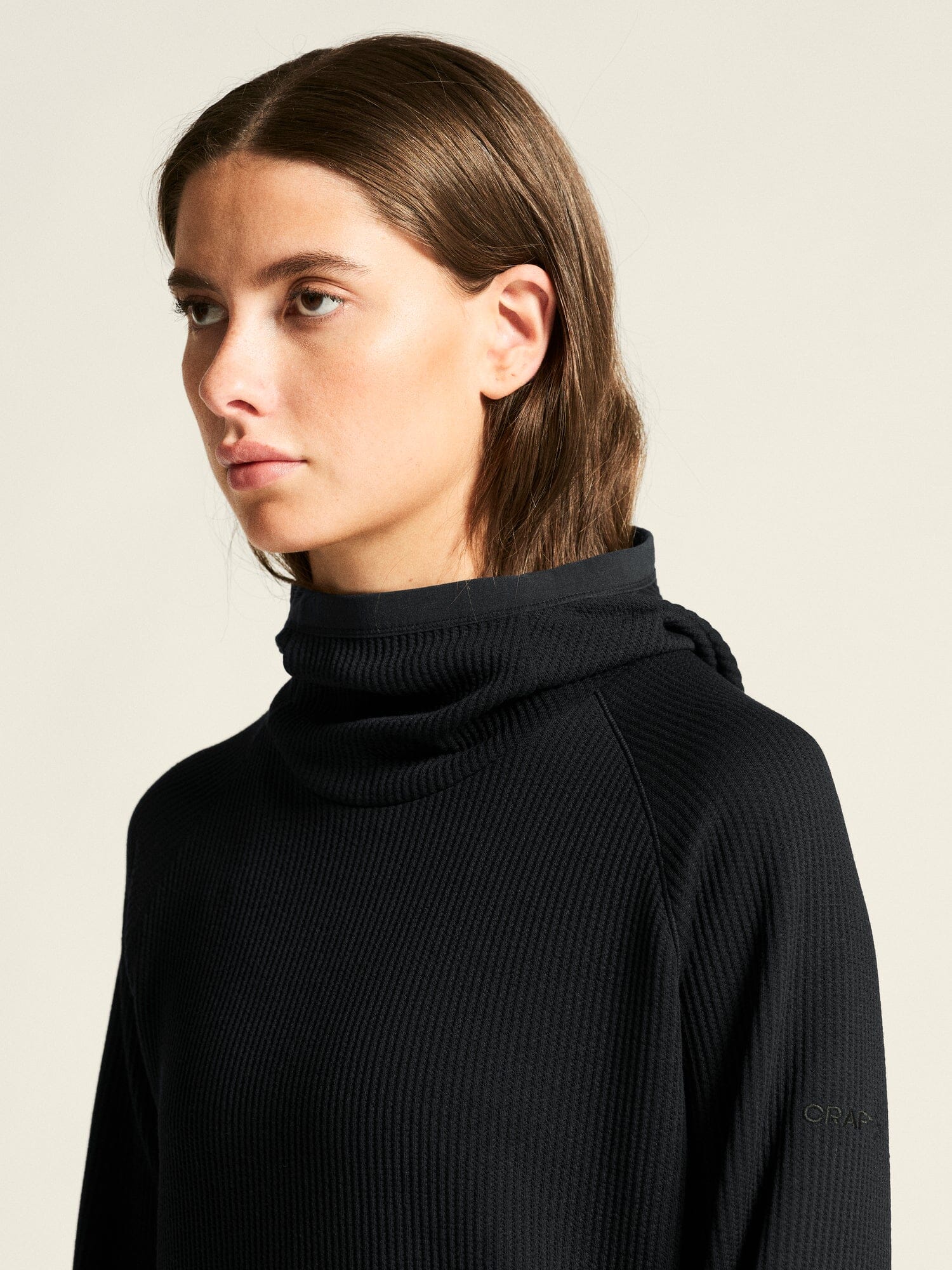 Women's Grid Hood - Black - Image 3