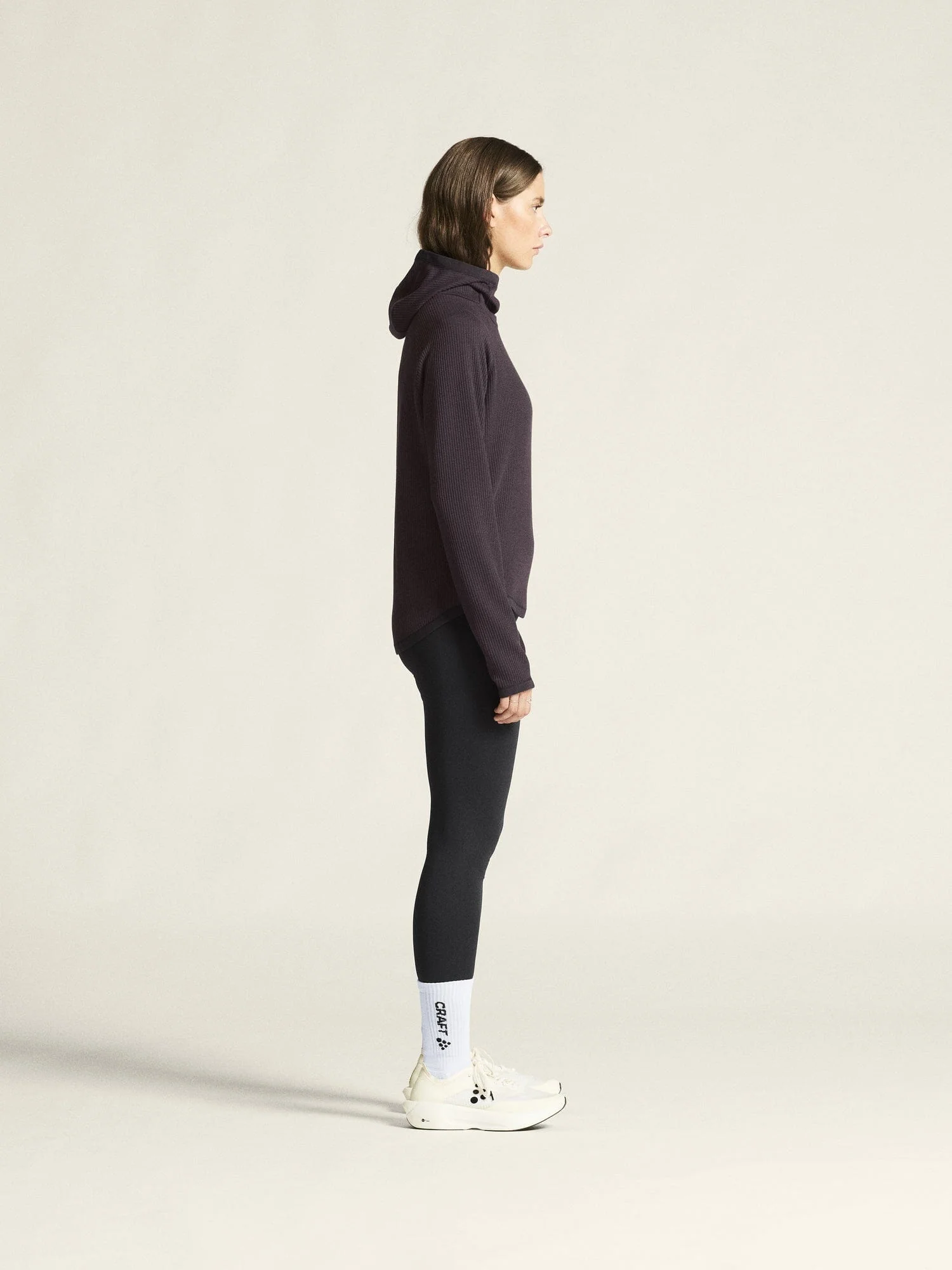 Women's Grid Hood - DK PLUM - Image 6