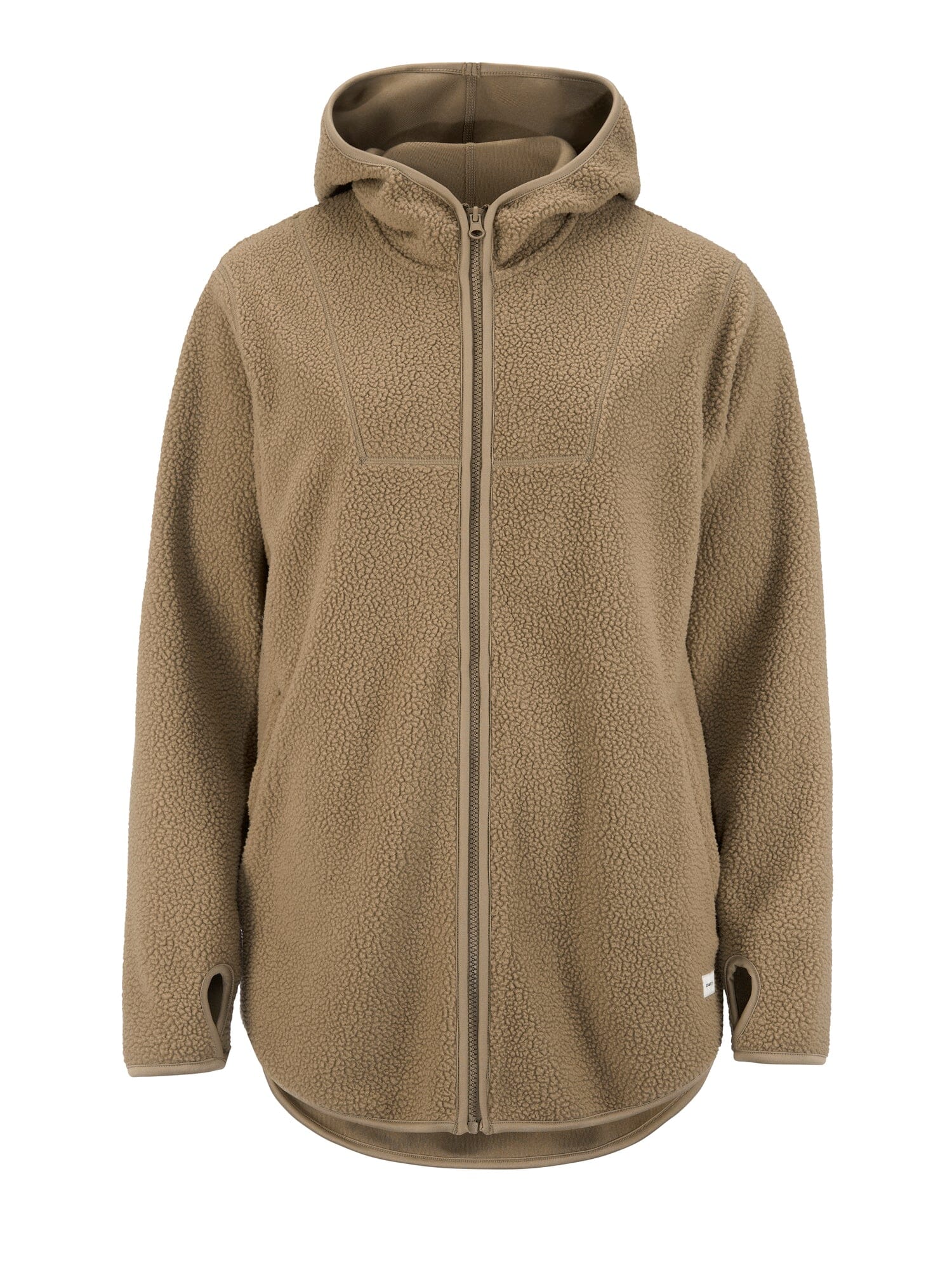 Women's Join Pile Fleece Full-Zip Hood - Taupe - Image 8