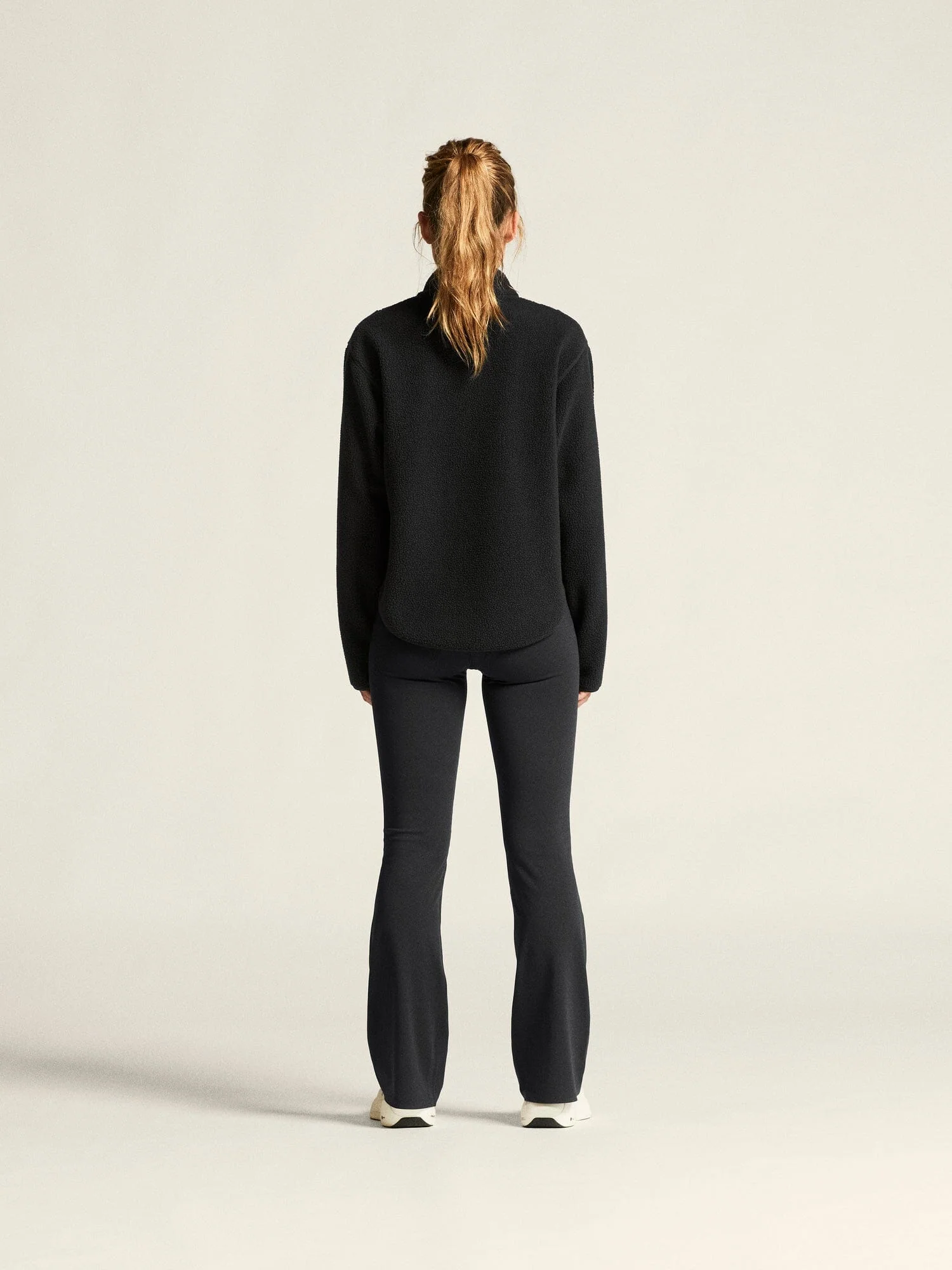 Women's Join Pile Fleece Half-Zip - Black - Image 7