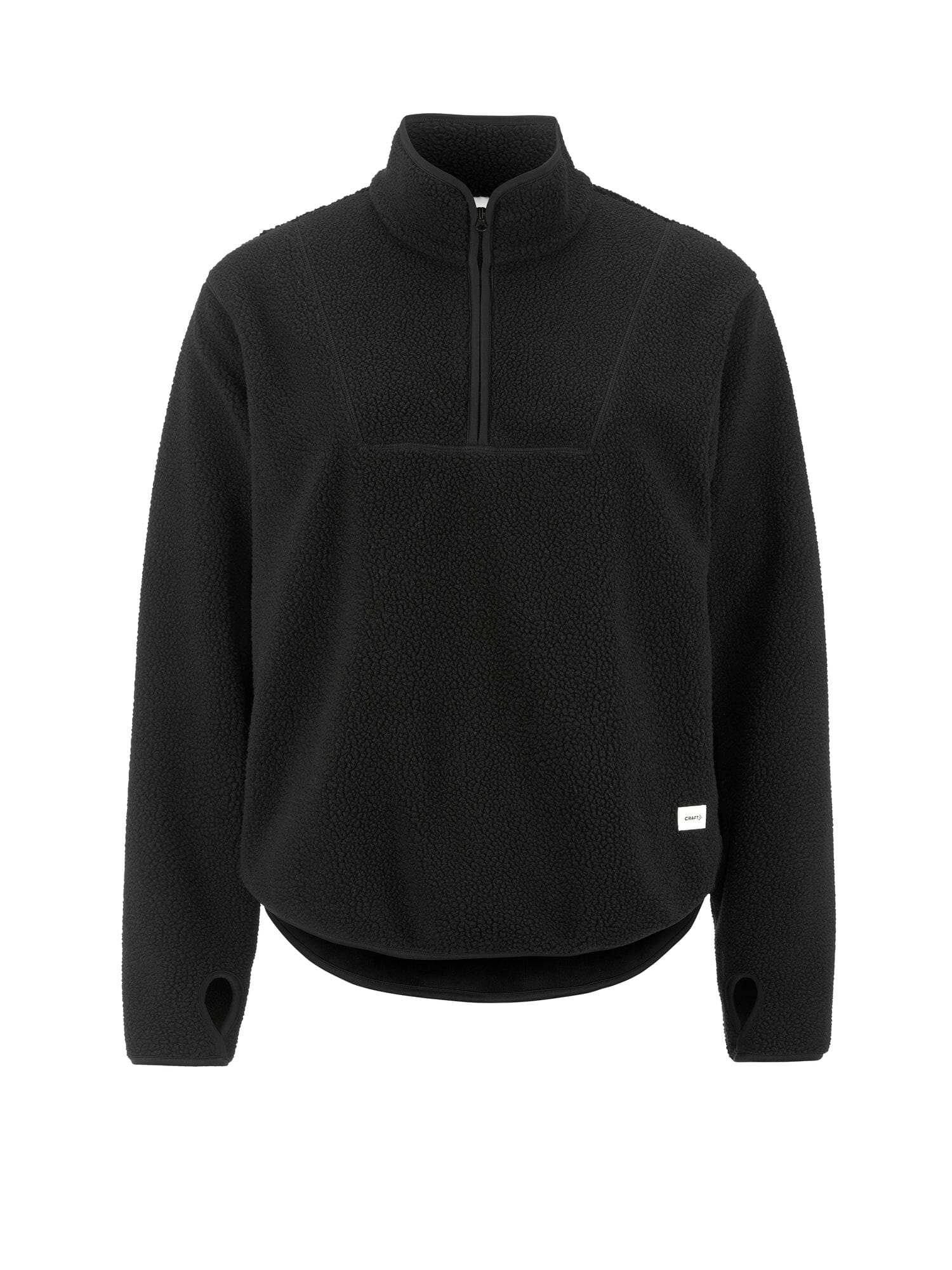 Women's Join Pile Fleece Half-Zip - Black - Image 8