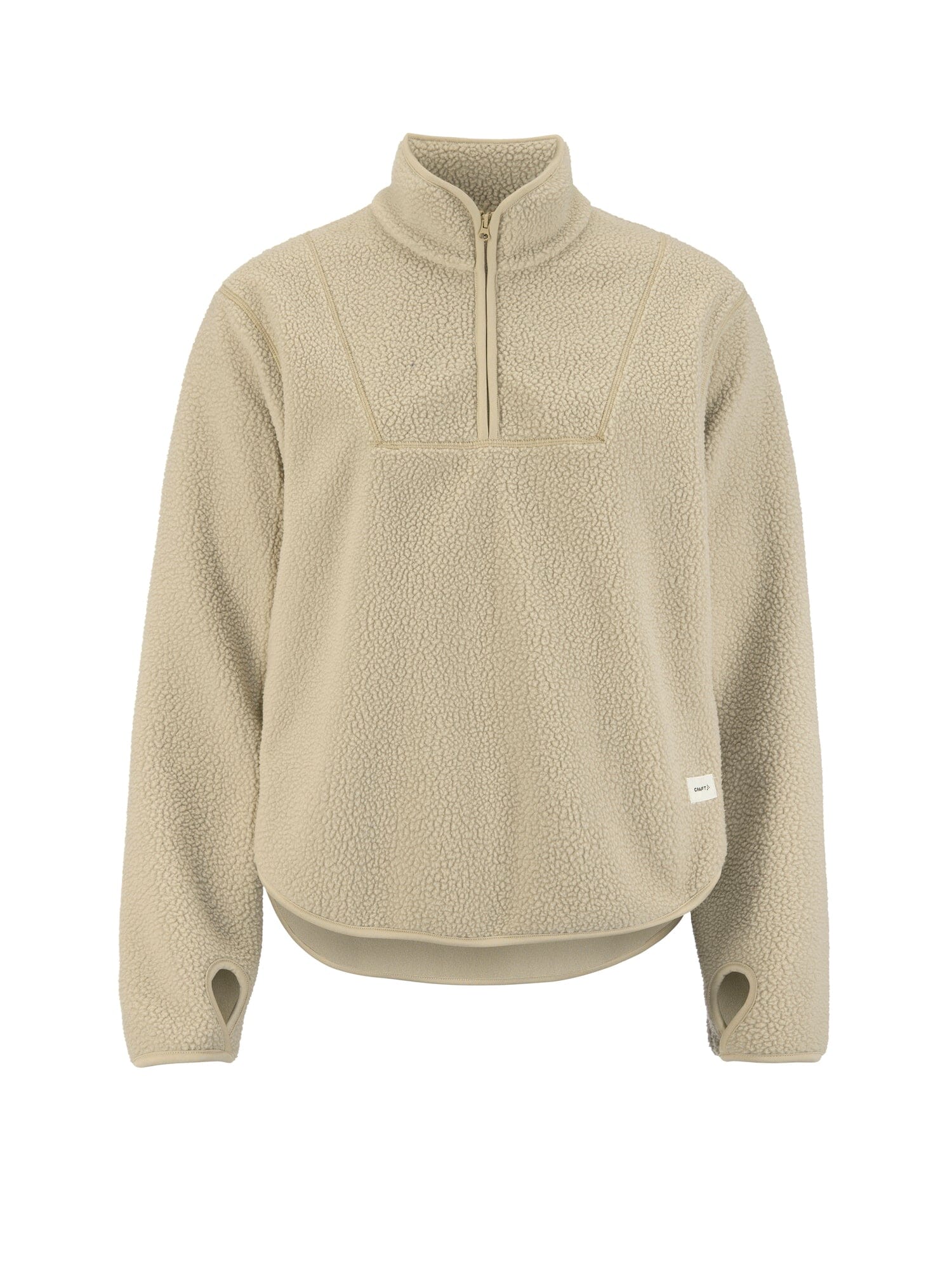 Women's Join Pile Fleece Half-Zip - Hay - Image 6