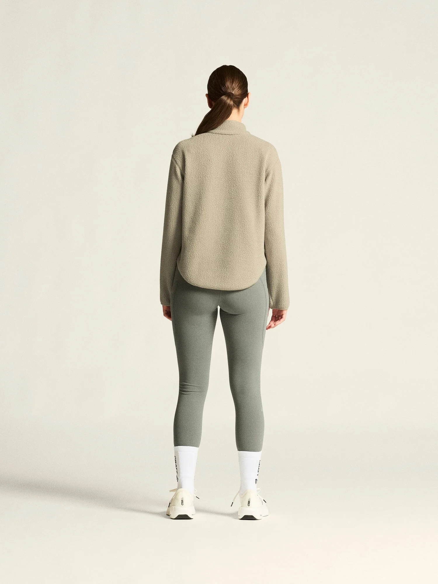 Women's Join Pile Fleece Half-Zip - Hay - Image 8