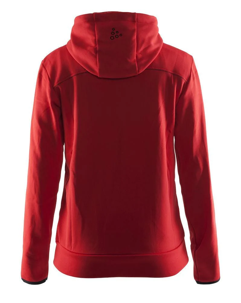 Women's Leisure Full Zip Hood - BRIGHT RED/BLACK - Image 2