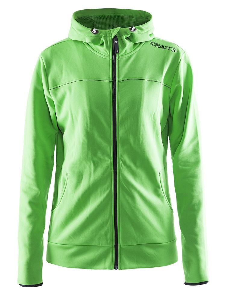 Women's Leisure Full Zip Hood - CRAFT GREEN
