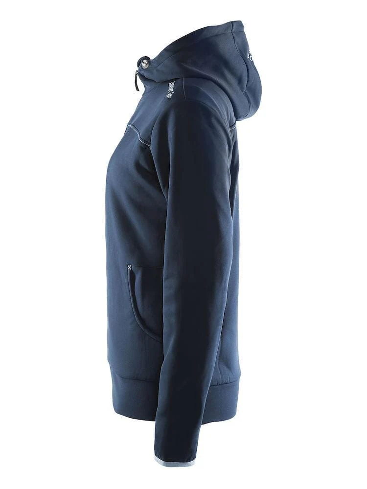 Women's Leisure Full Zip Hood - DK NAVY - Image 3
