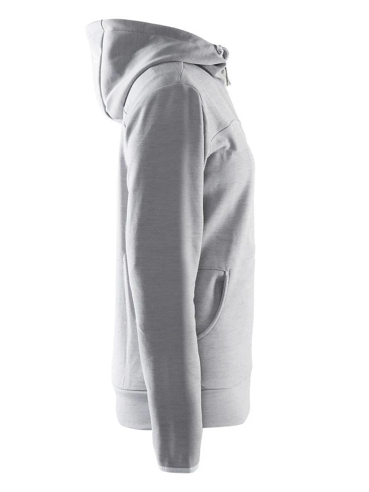 Women's Leisure Full Zip Hood - GREY - Image 4