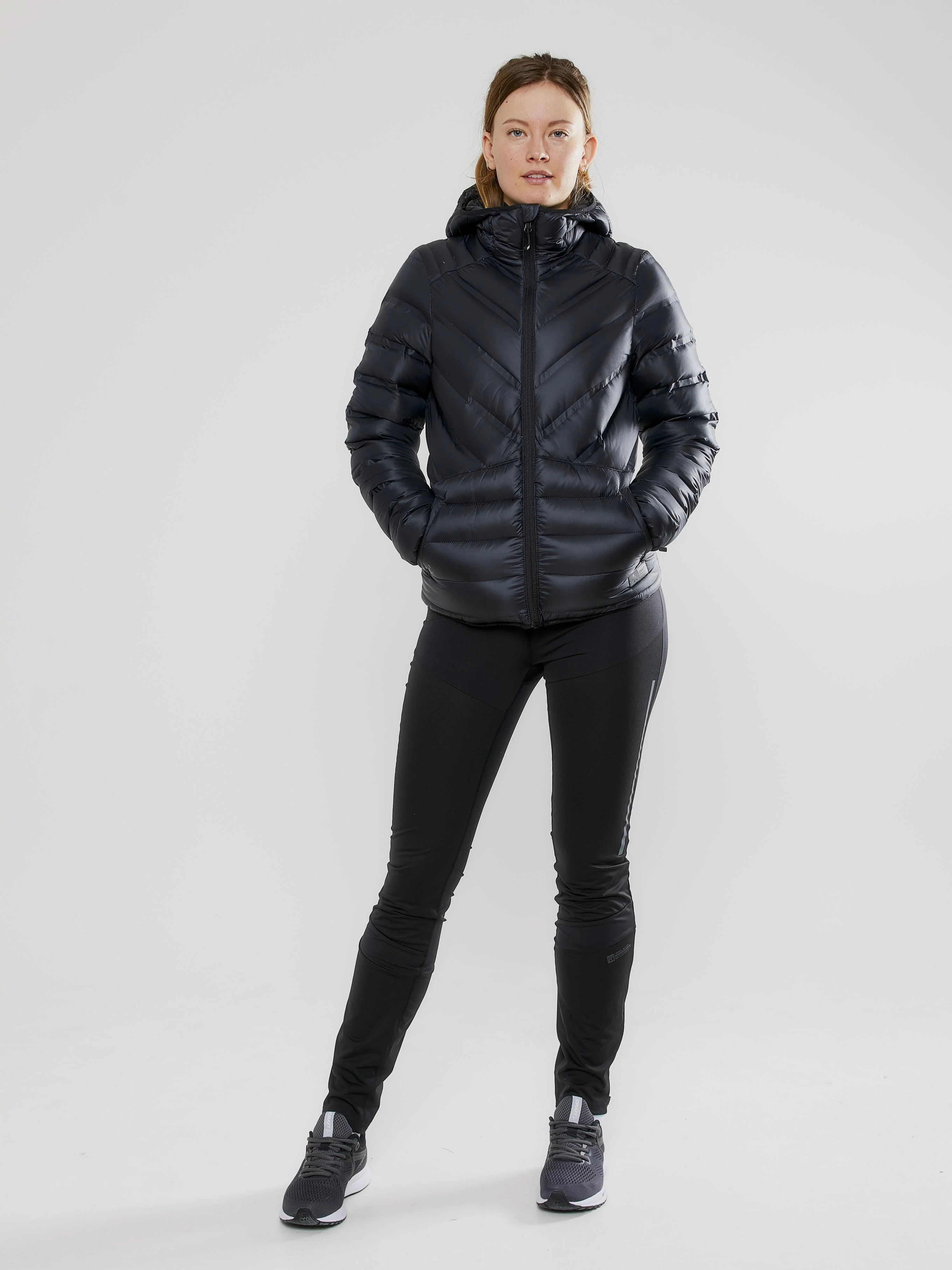 Women's Light Down Jacket - Black - Image 4