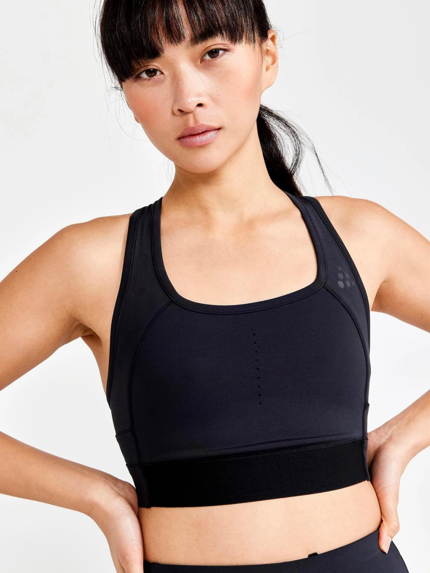 Women's Pro Charge Blocked Training Sport Top - Black - Image 3