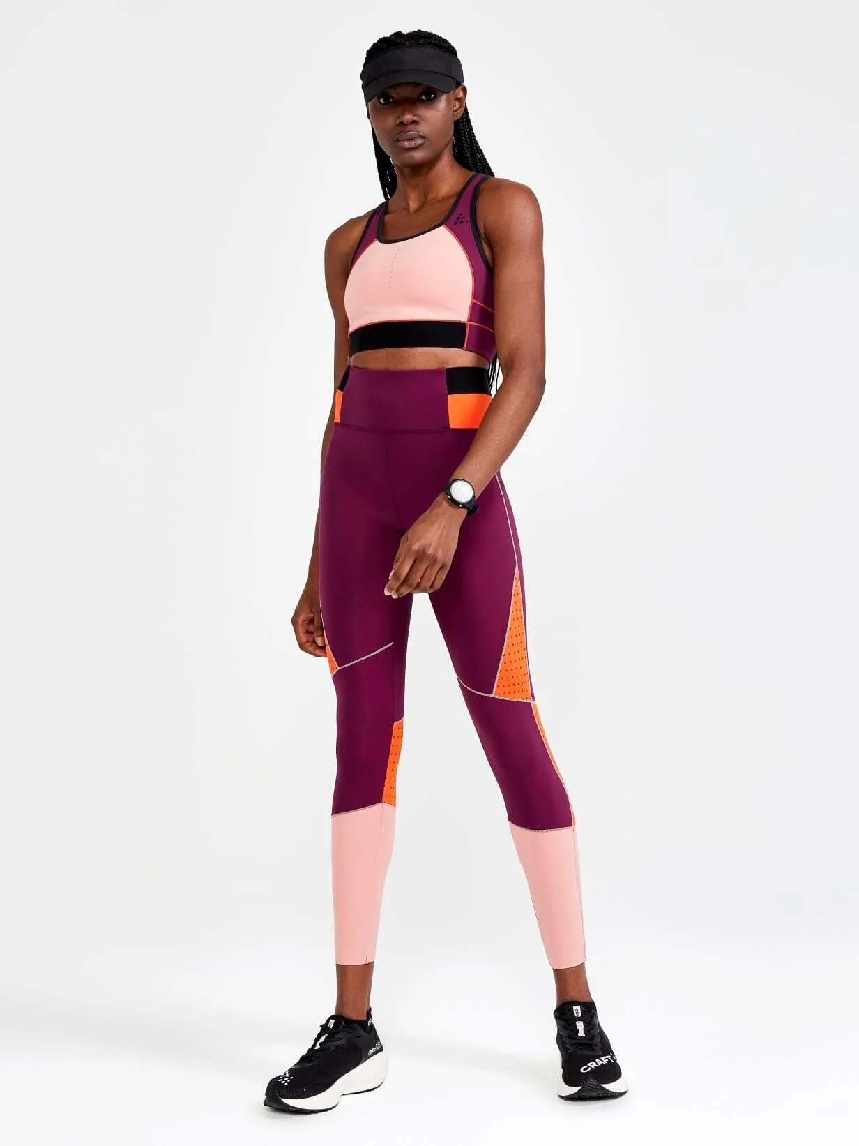 Women's Pro Charge Blocked Training Sport Top - BURGUNDY-BLEIKUR - Image 5