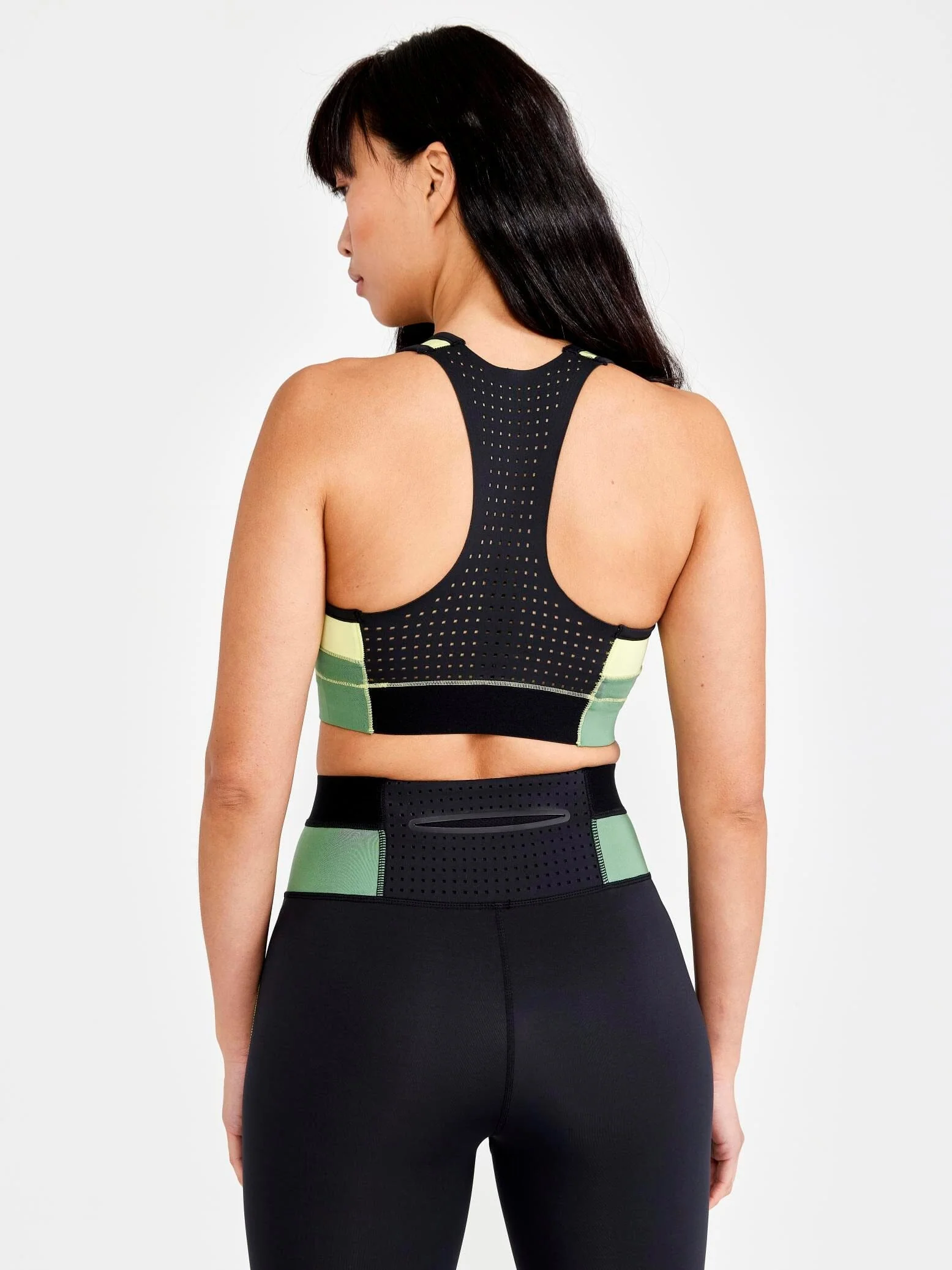 Women's Pro Charge Blocked Training Sport Top - GIALLO-BLACK - Image 2