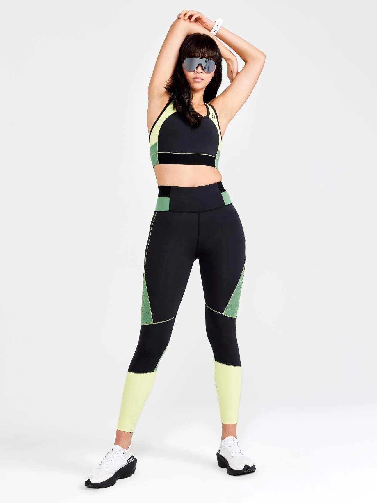Women's Pro Charge Blocked Training Sport Top - GIALLO-BLACK - Image 5