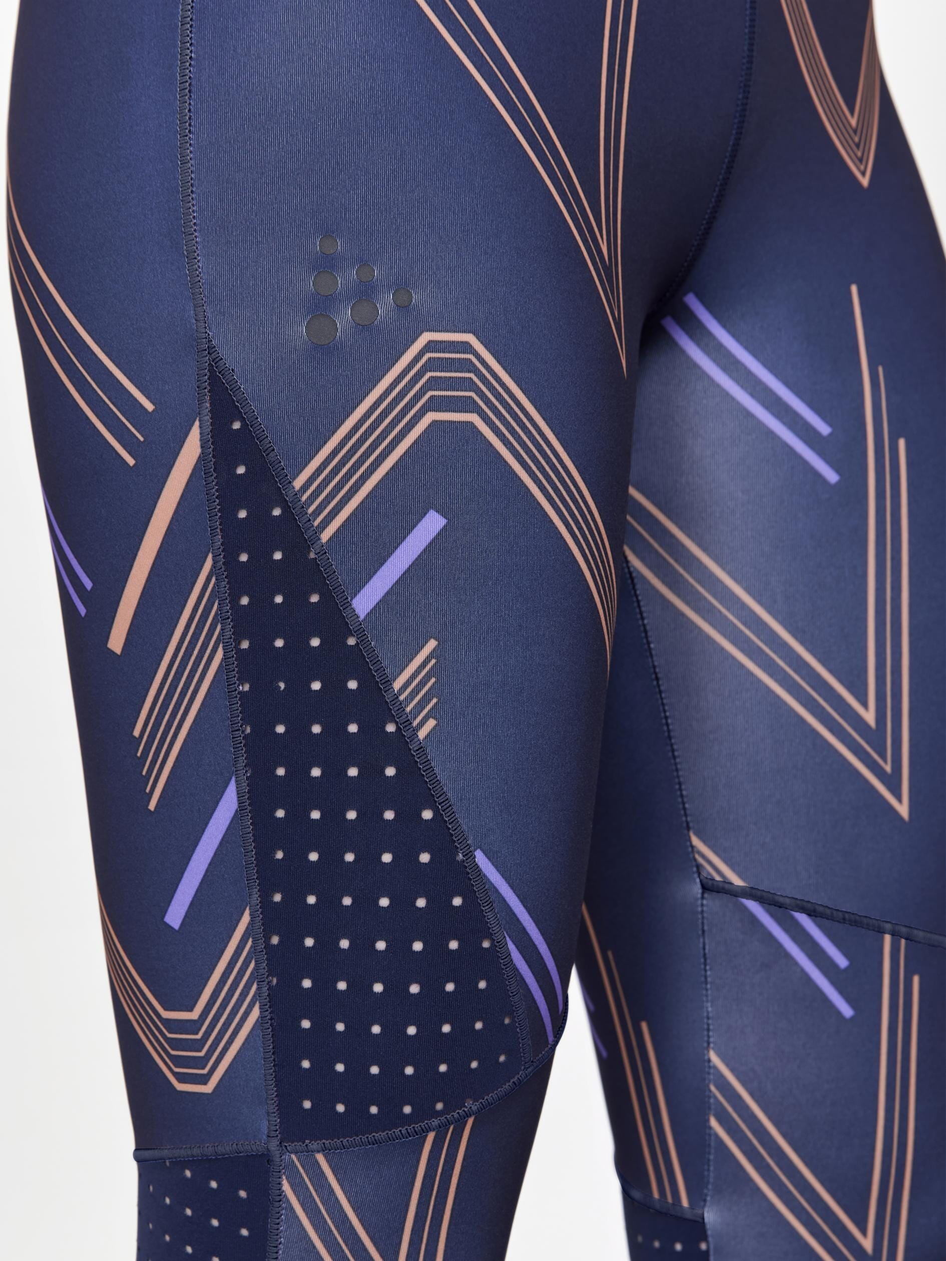 Women's Pro Charge Blocked Training Tights - BLAZE-CLIFF - Image 5