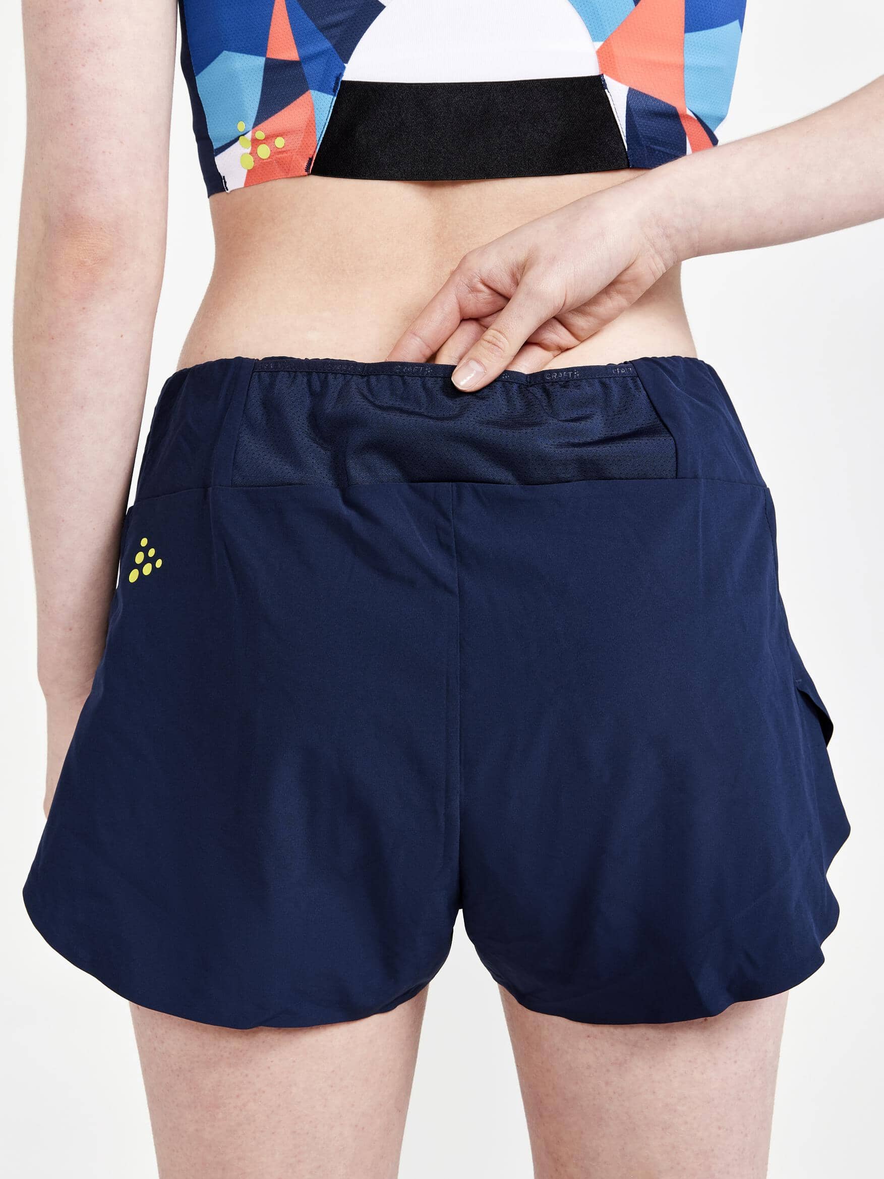 Women's Pro Dazzle Camo Running Shorts - BLAZE/P DAZZLE CAMO - Image 3