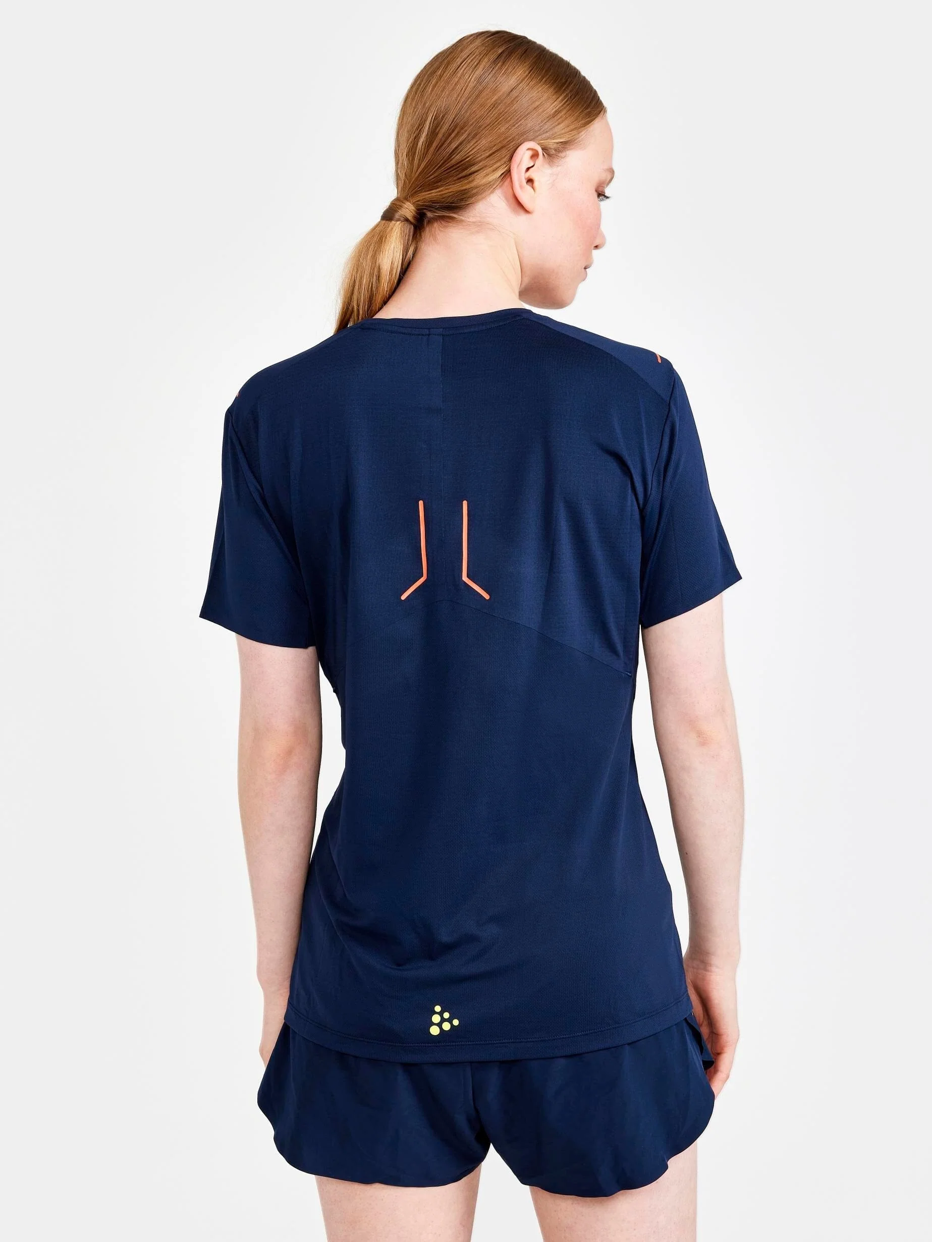Women's Pro Dazzle Camo Running Tee - BLAZE/P DAZZLE CAMO - Image 2