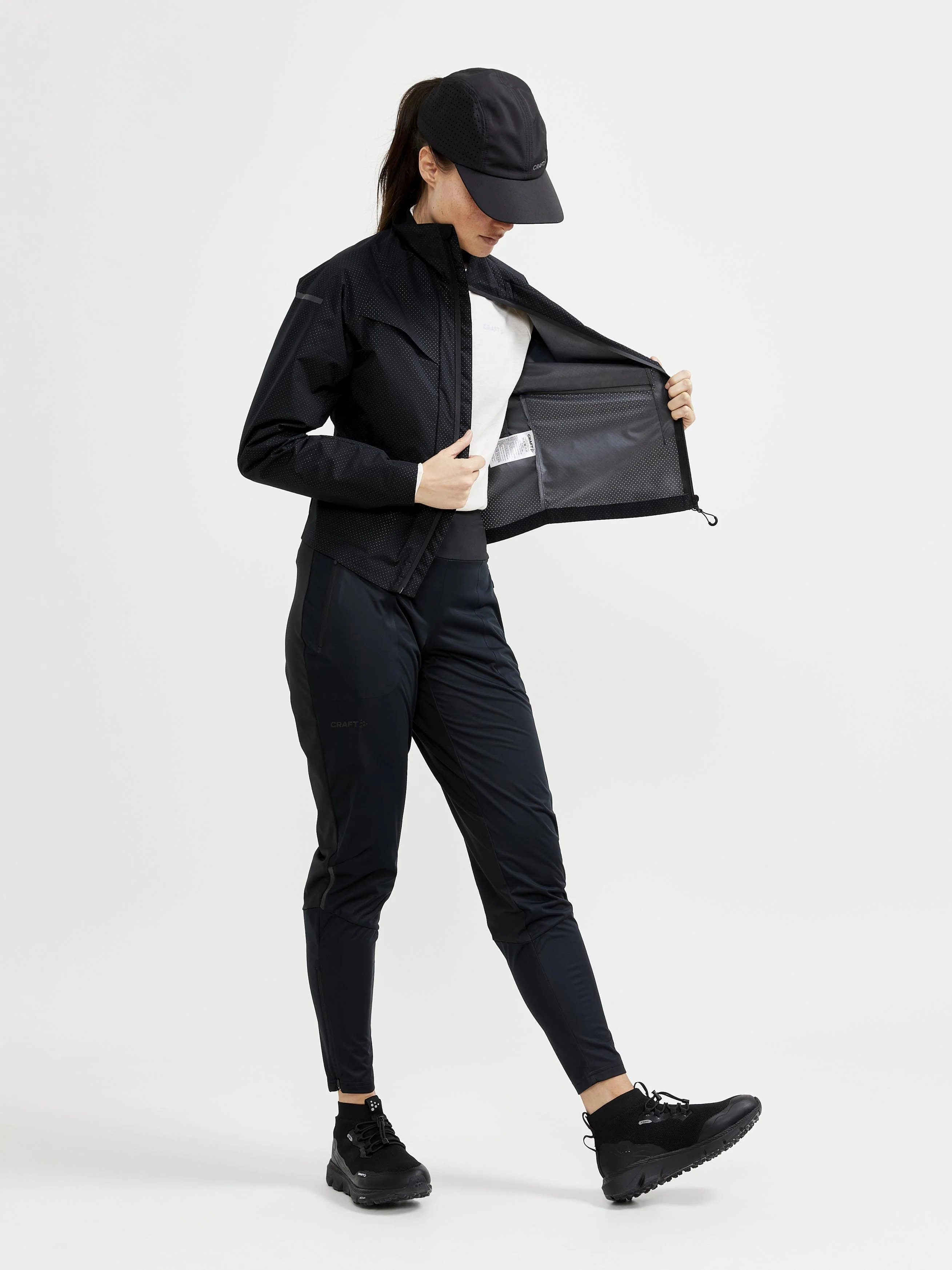 Women's Pro Hydro Running Pants - Black - Image 5