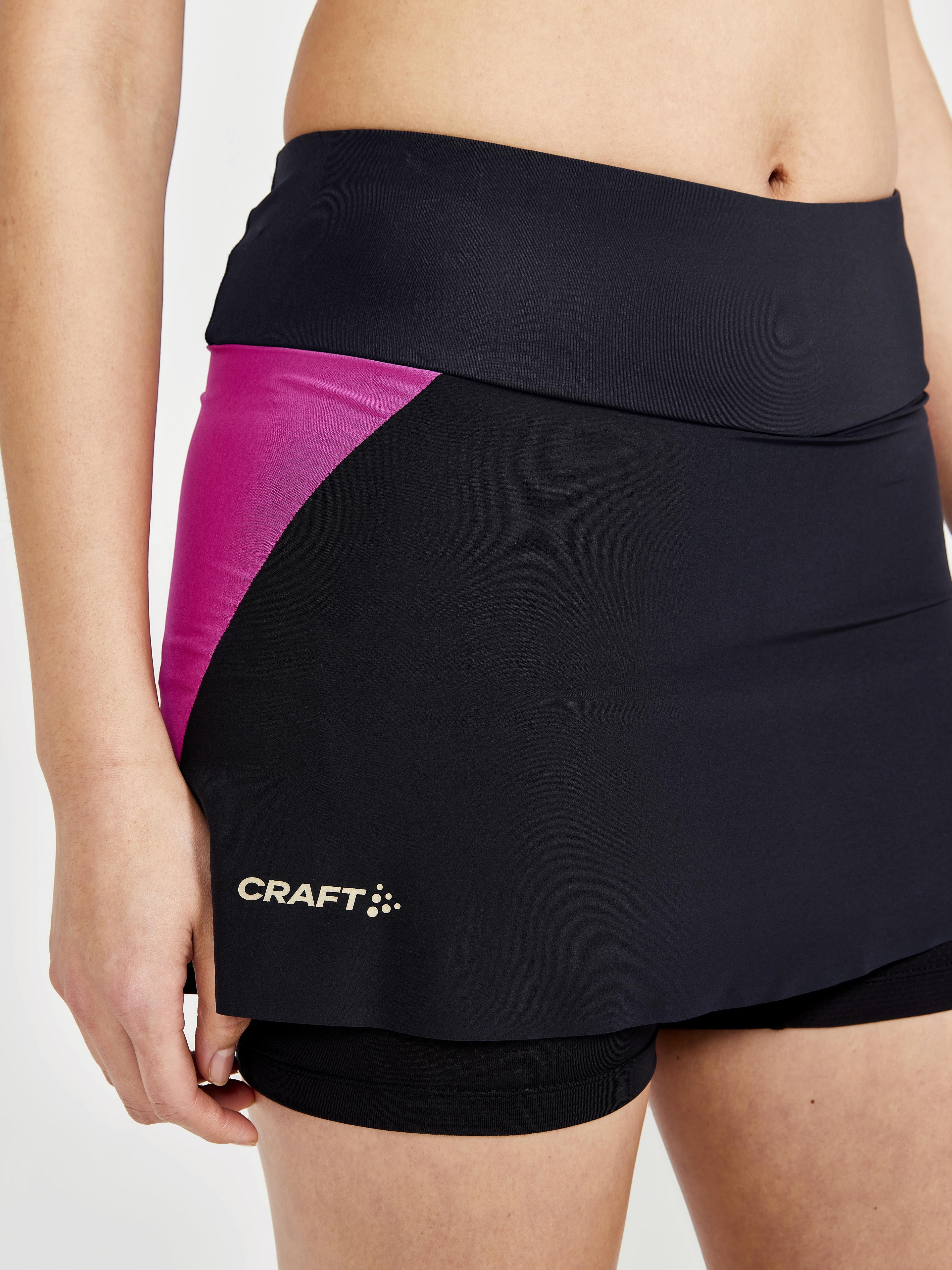 Women's Pro Hypervent 2In1 Running Skirt - BLACK-ROXO - Image 3