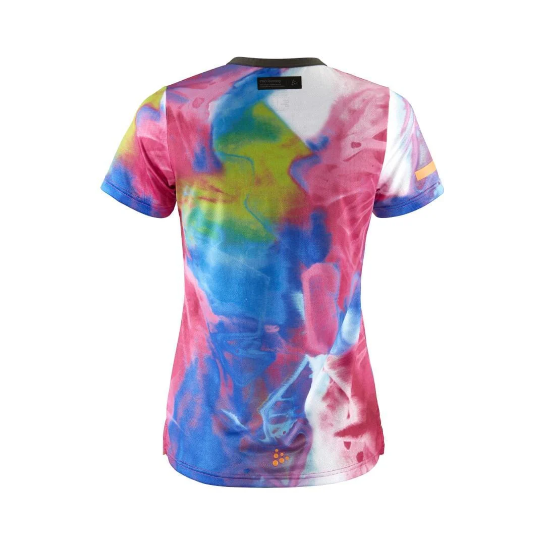 Women's Pro Hypervent Jaquard Running Tee - FUCHSIA/MULTI - Image 9