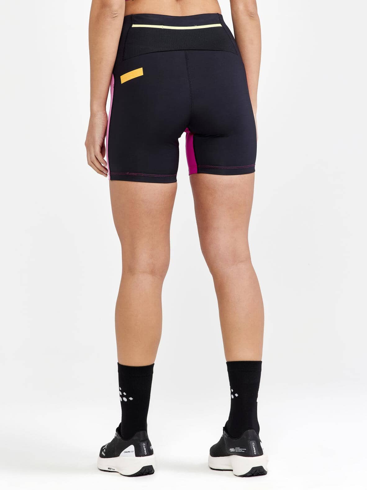 Women's Pro Hypervent Running Short Tights - BLACK-ROXO - Image 2