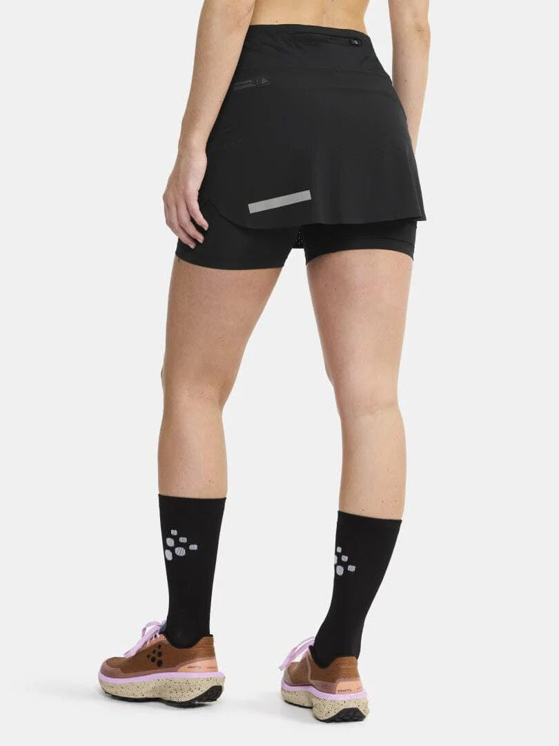 Women's Pro Hypervent Running Skirt 2 - Black - Image 2